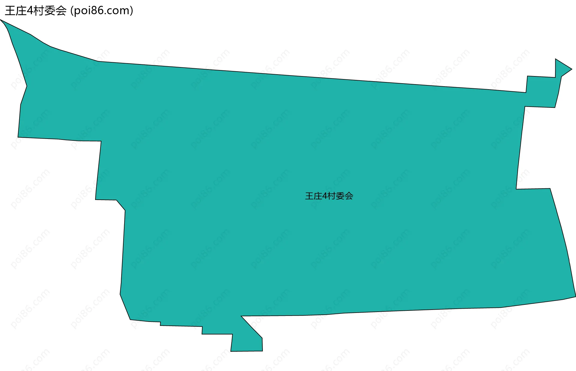 王庄4村委会边界地图
