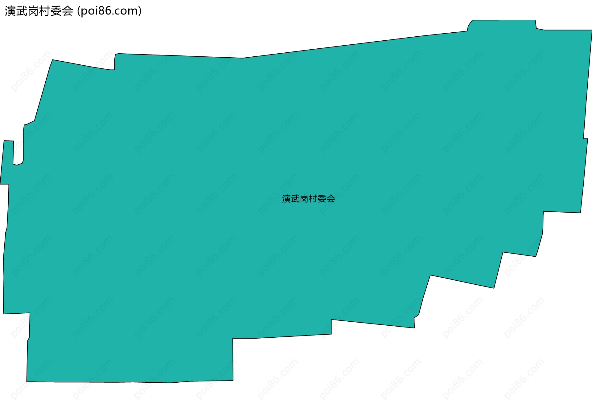 演武岗村委会边界地图