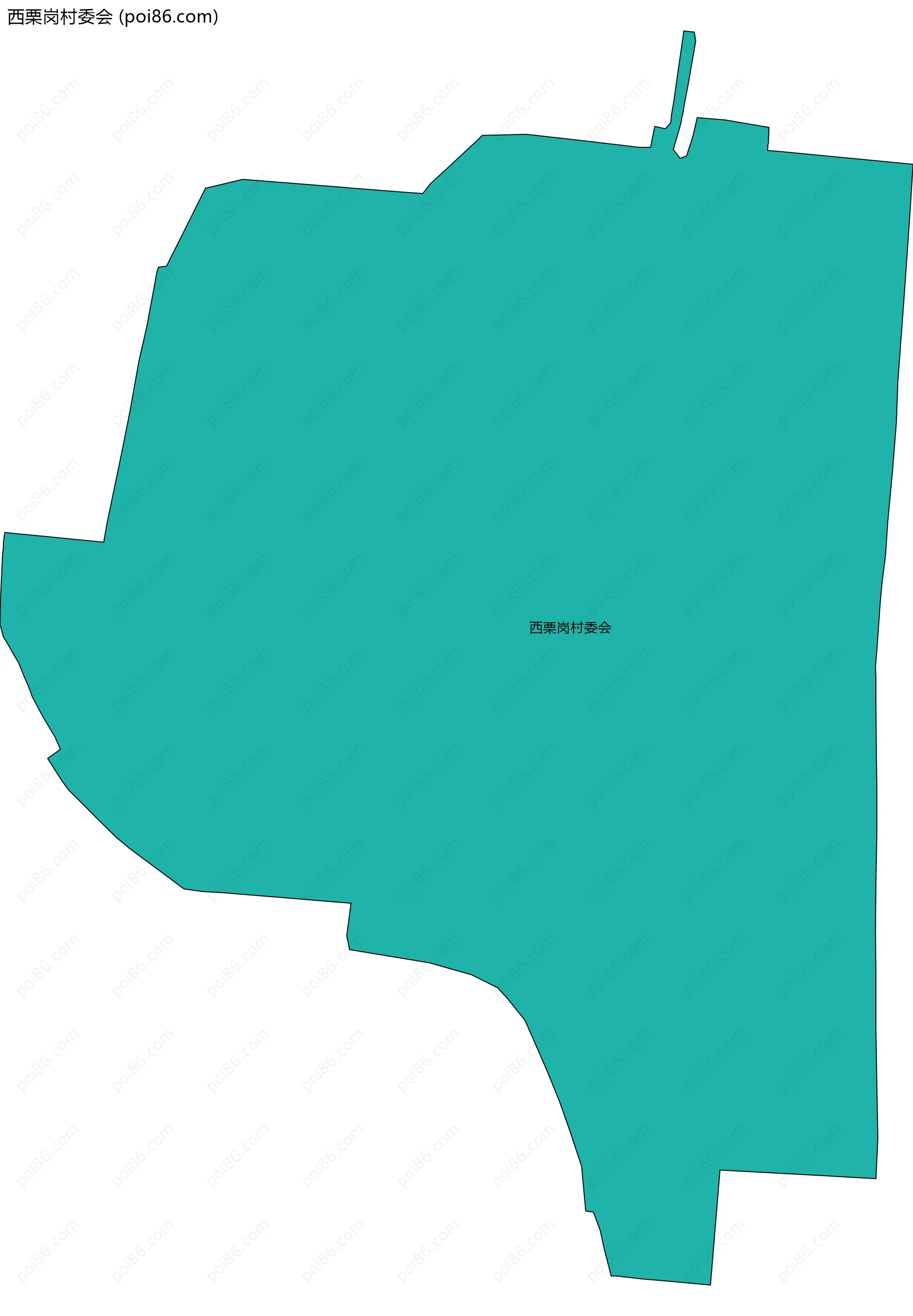 西栗岗村委会边界地图