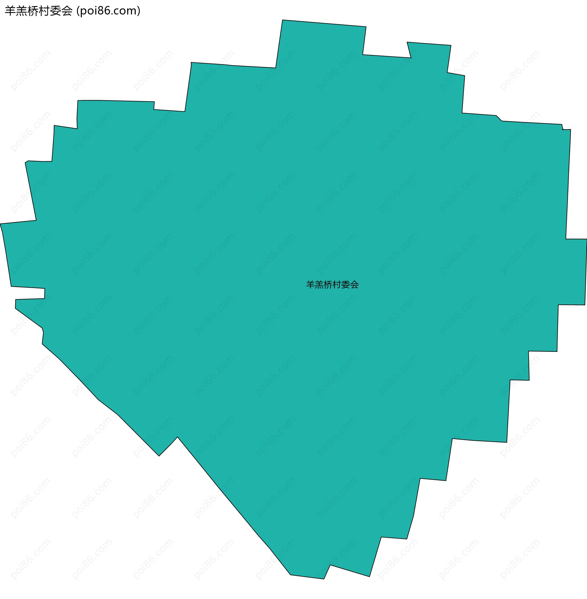 羊羔桥村委会边界地图