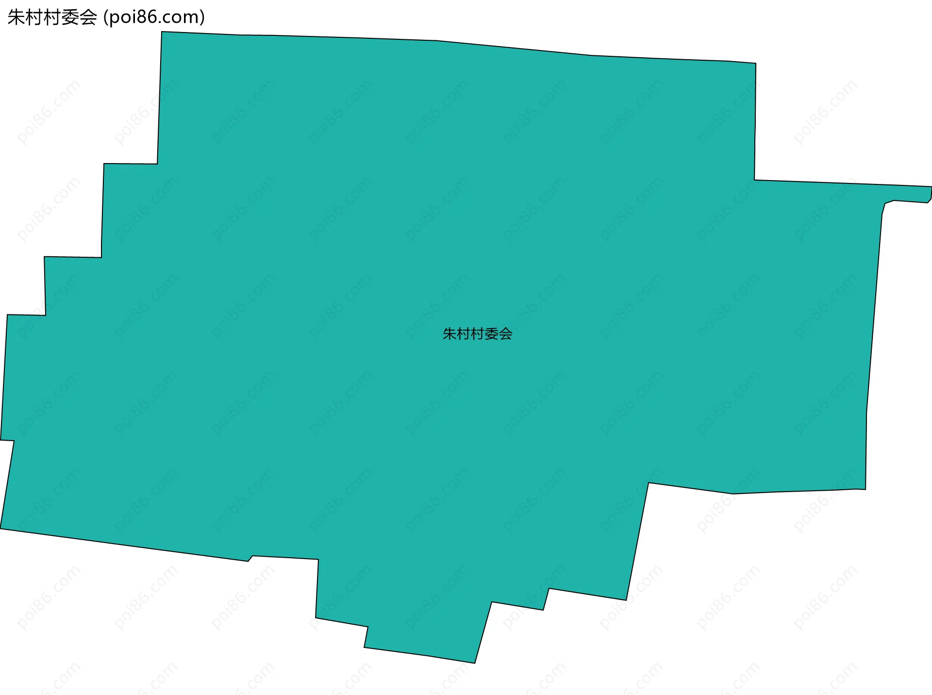 朱村村委会边界地图