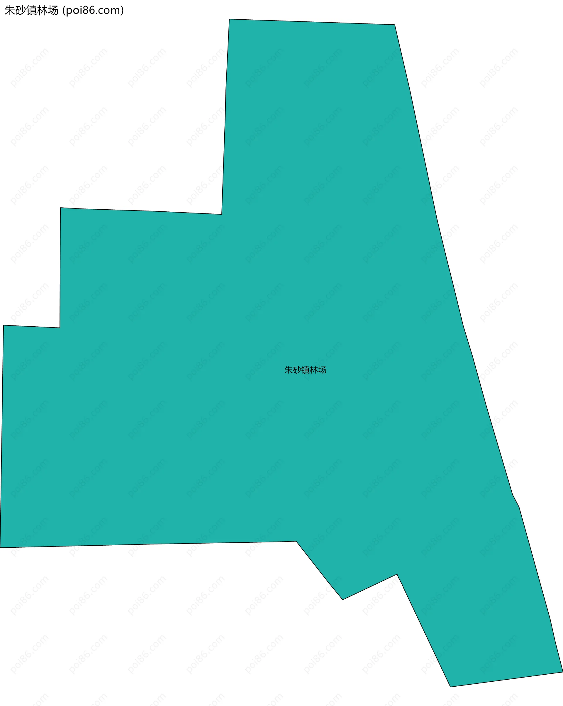 朱砂镇林场边界地图