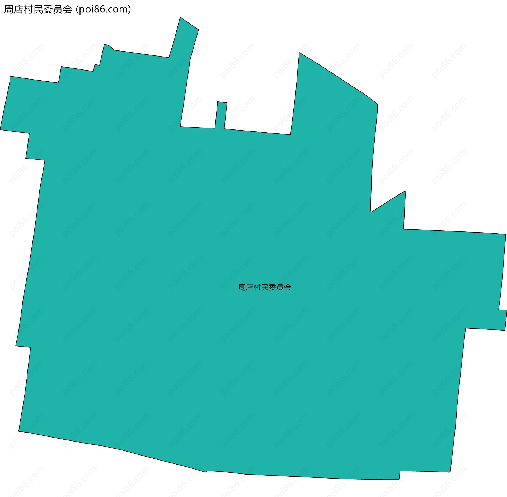 周店村民委员会边界地图