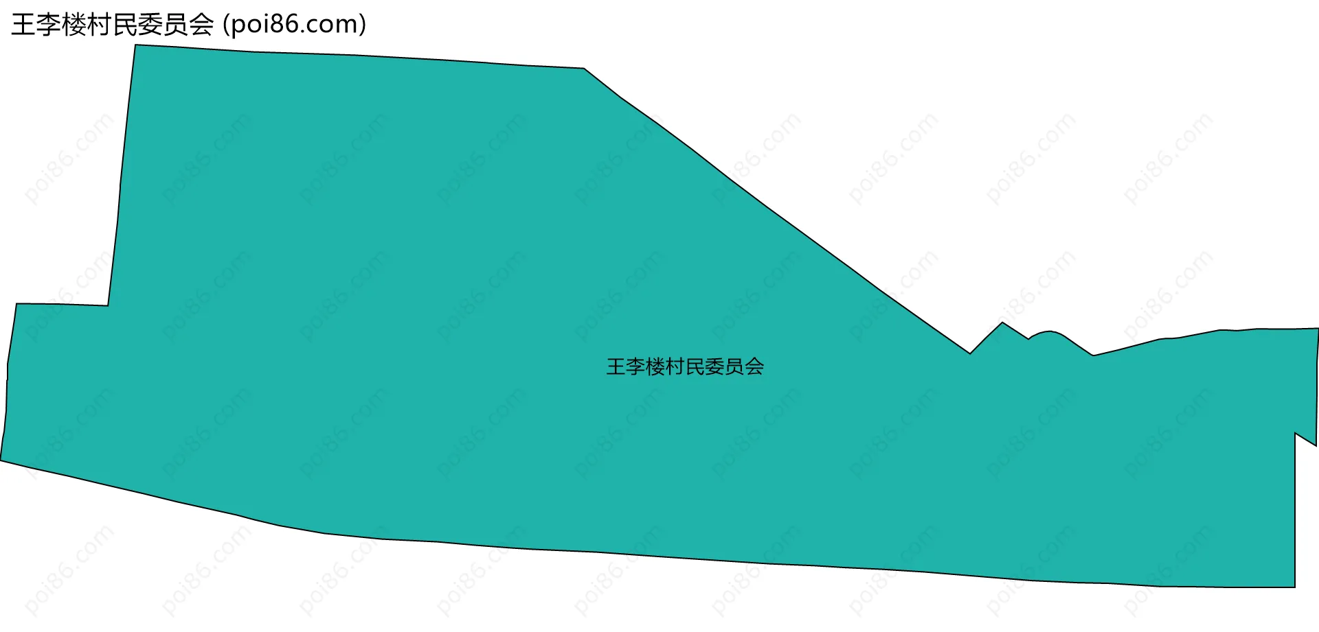 王李楼村民委员会边界地图