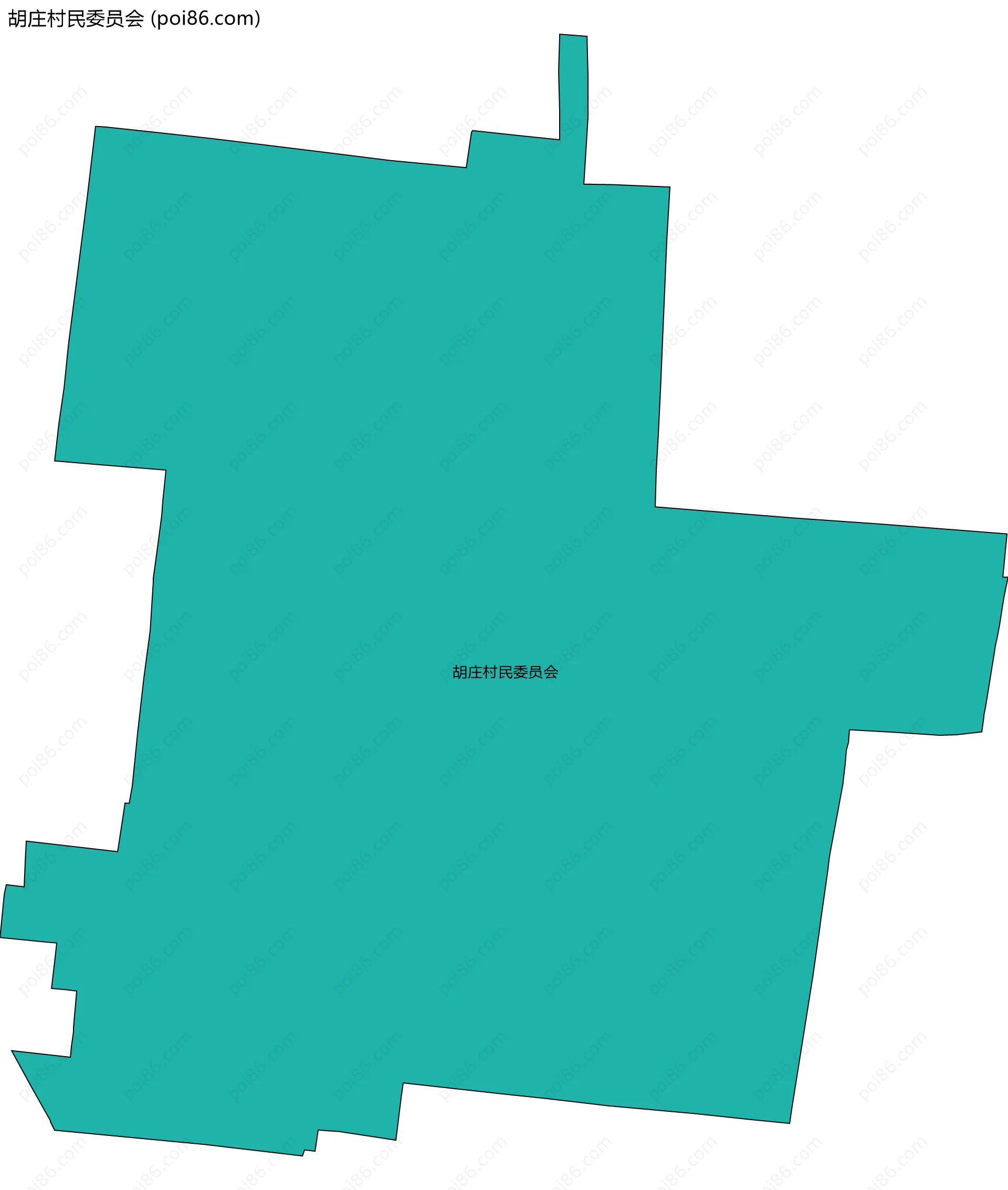 胡庄村民委员会边界地图