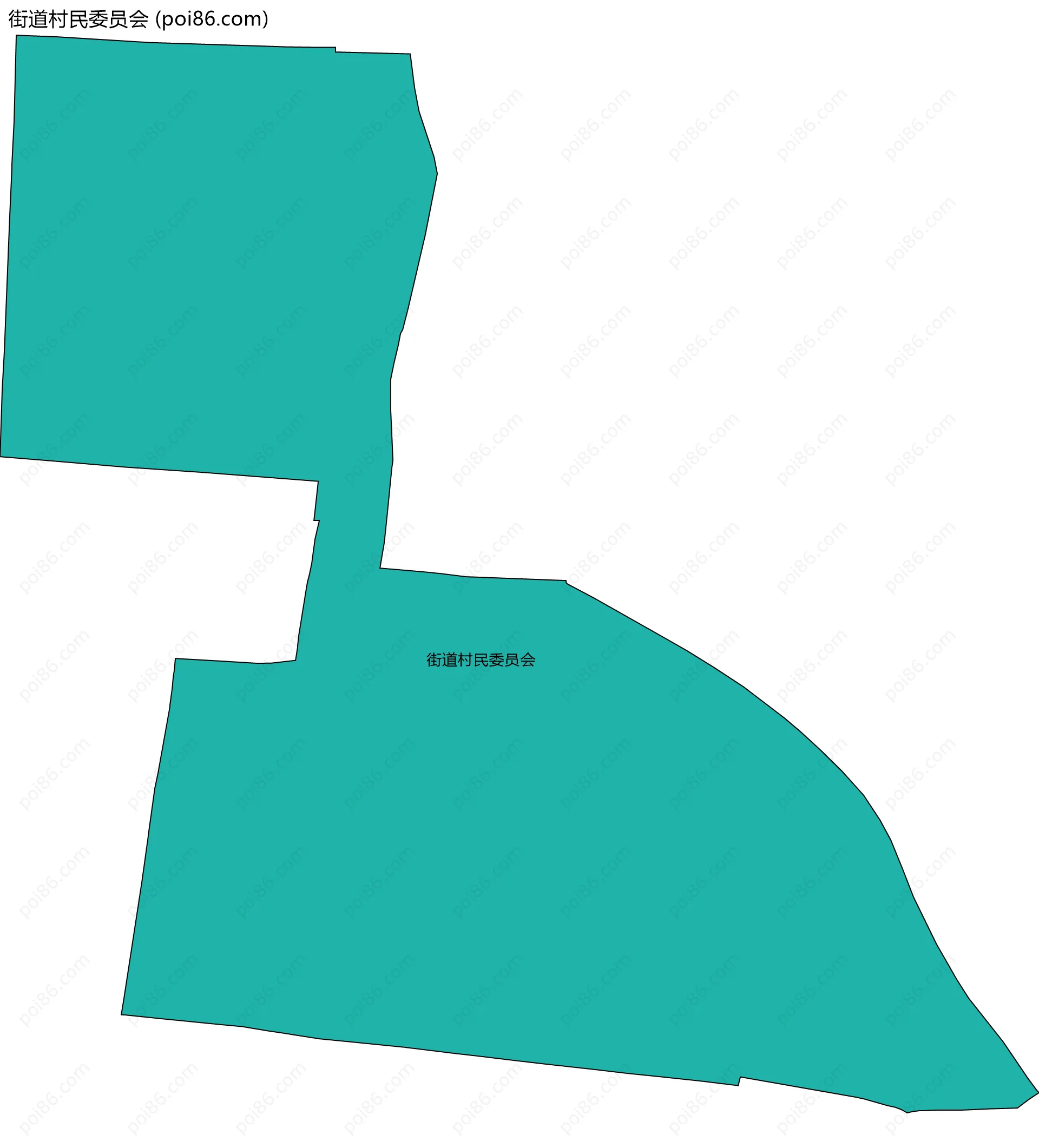 街道村民委员会边界地图