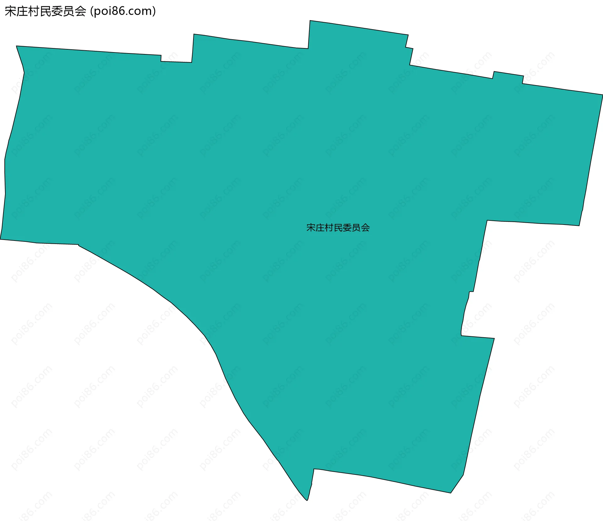 宋庄村民委员会边界地图