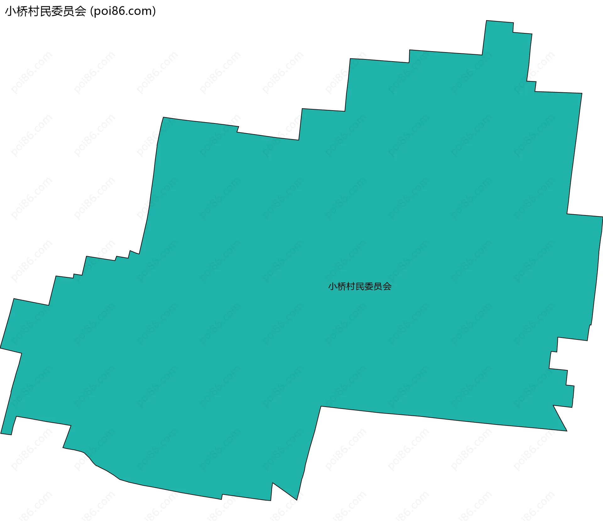 小桥村民委员会边界地图
