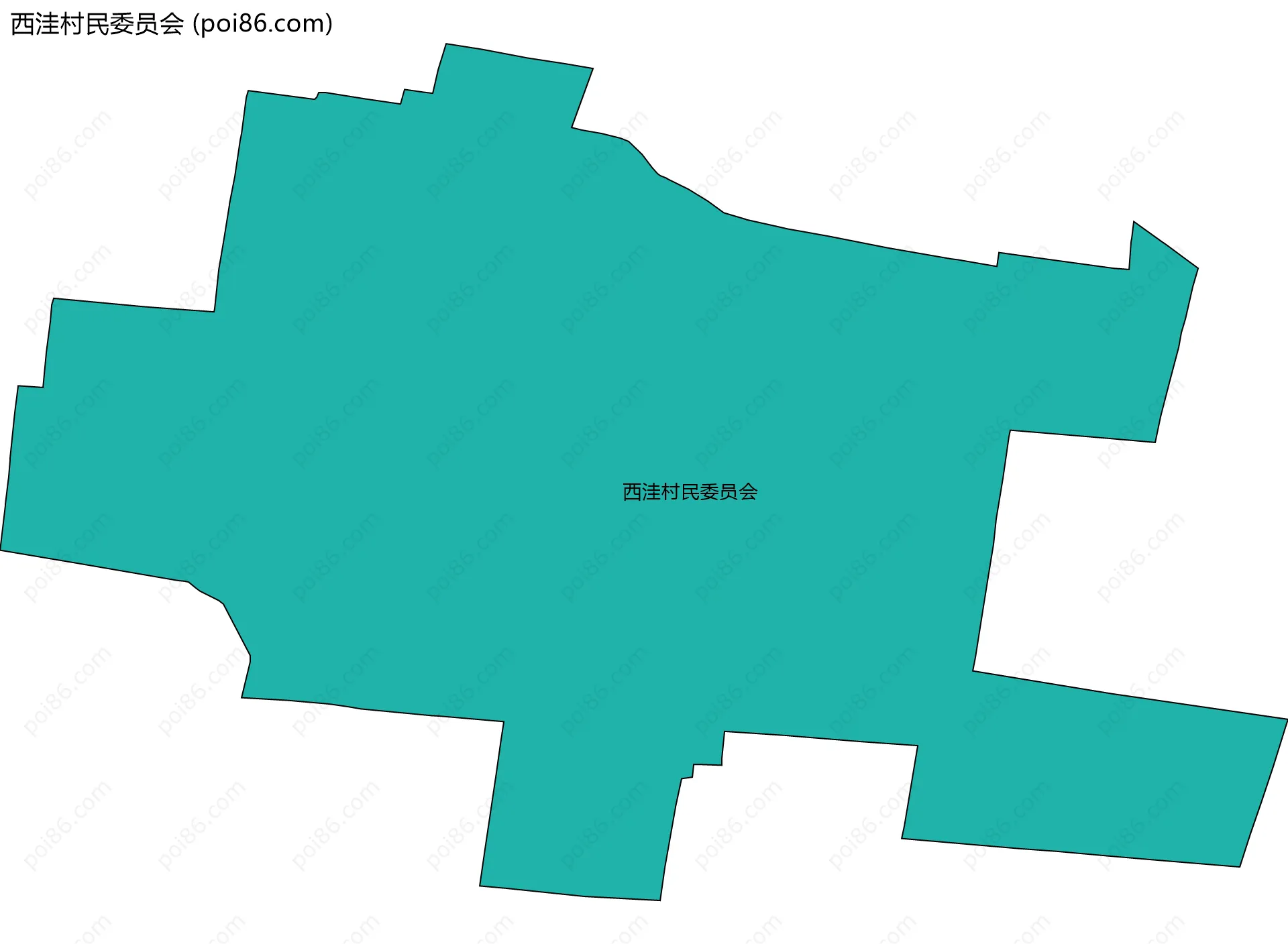 西洼村民委员会边界地图