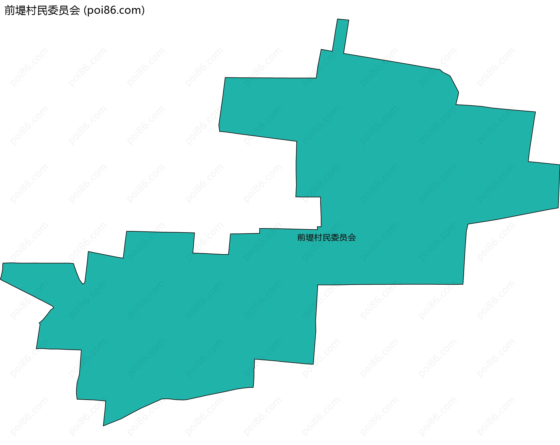 前堤村民委员会边界地图