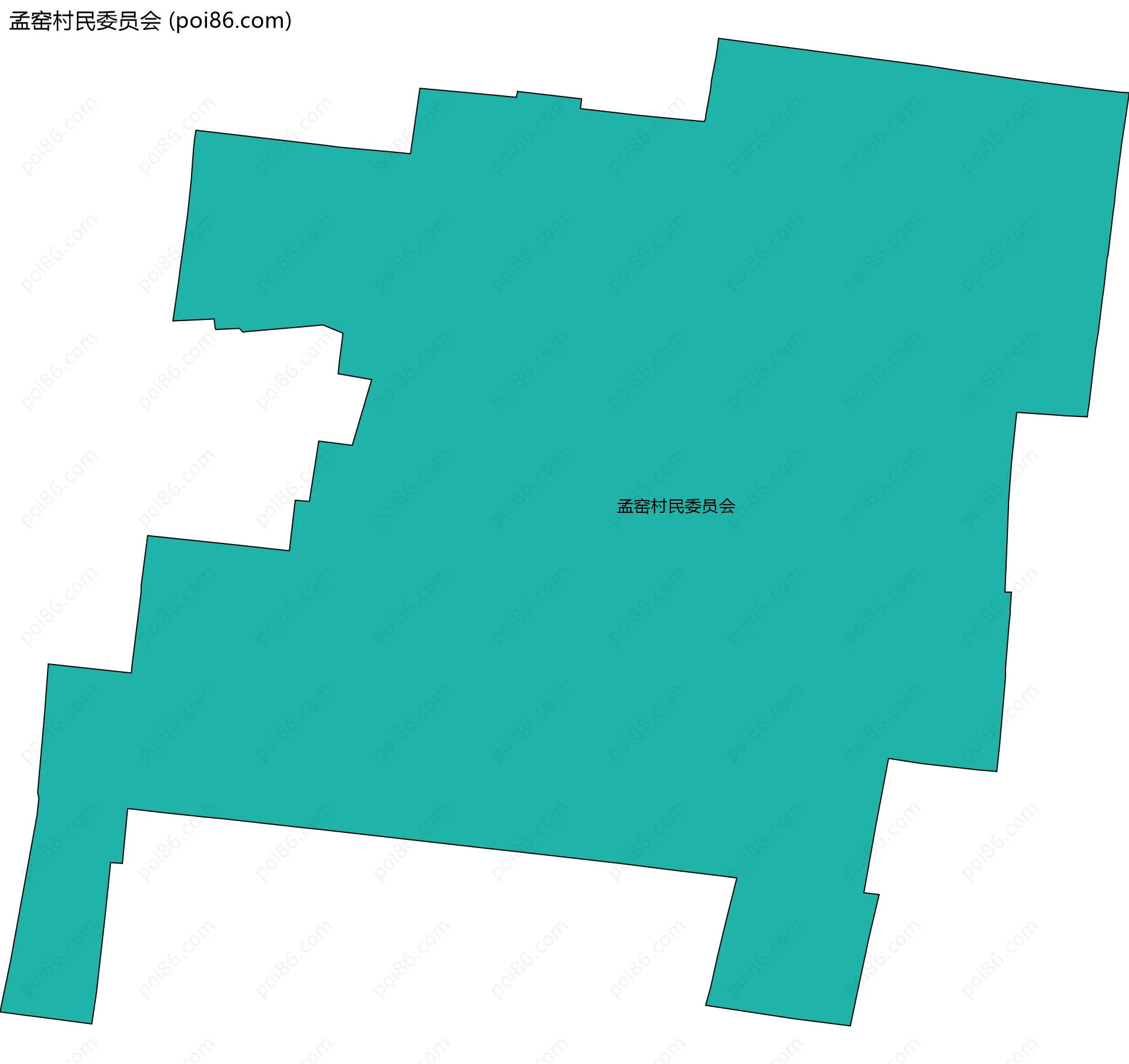 孟窑村民委员会边界地图