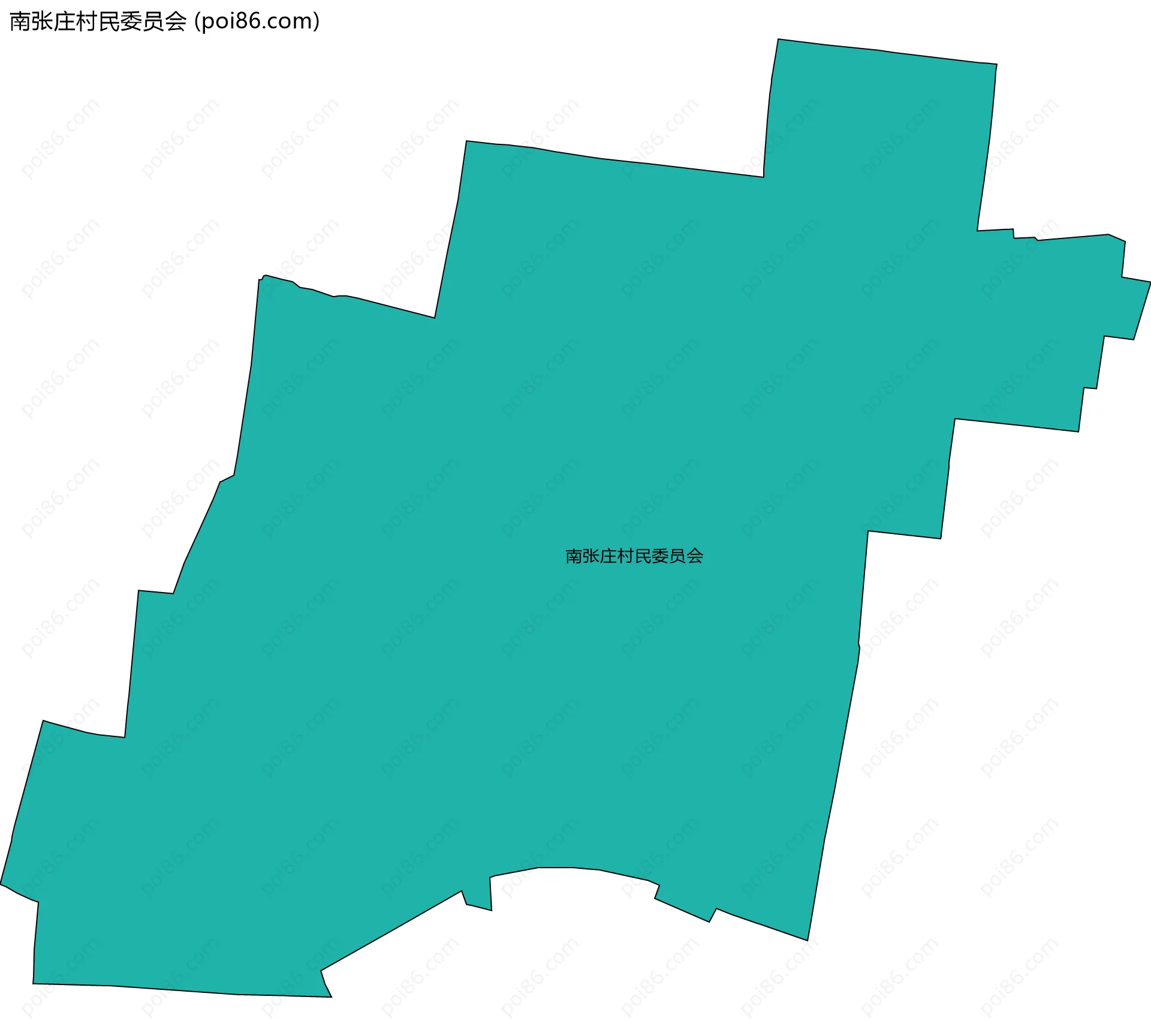 南张庄村民委员会边界地图