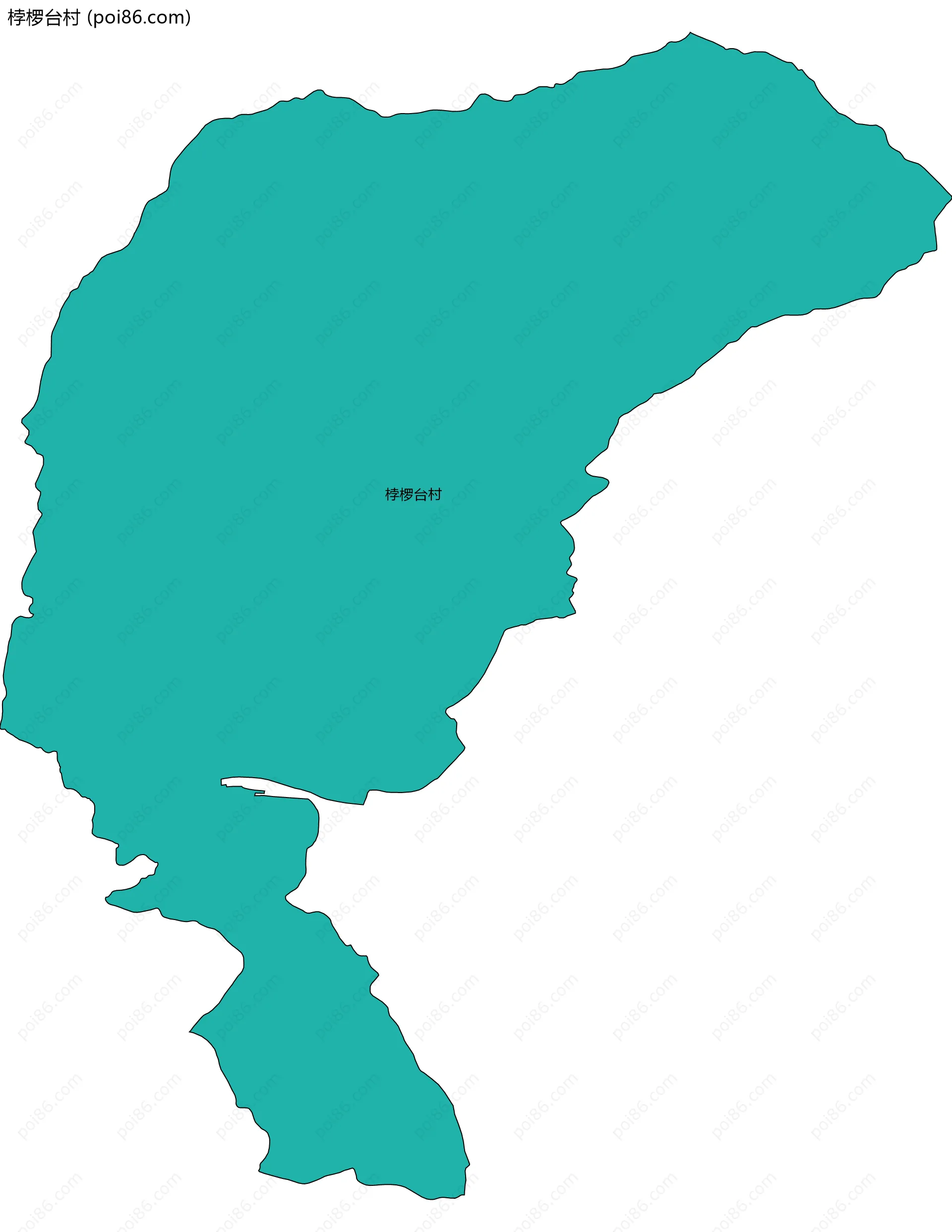 桲椤台村边界地图