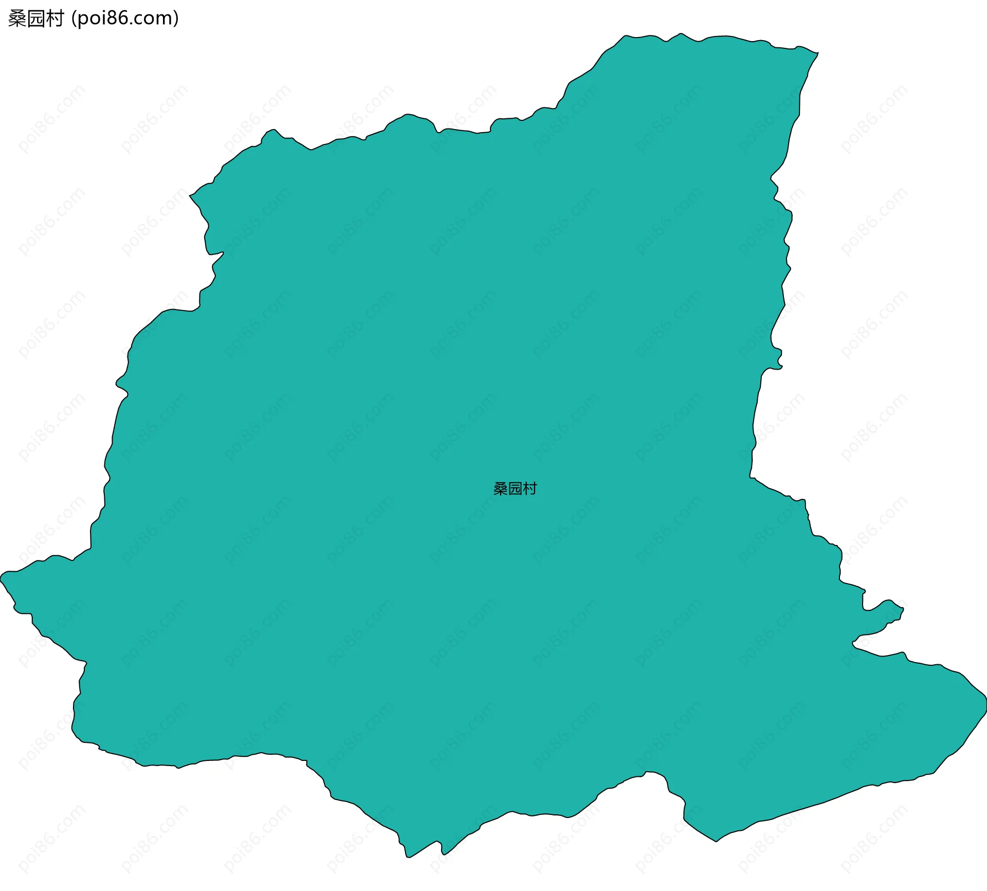 桑园村边界地图