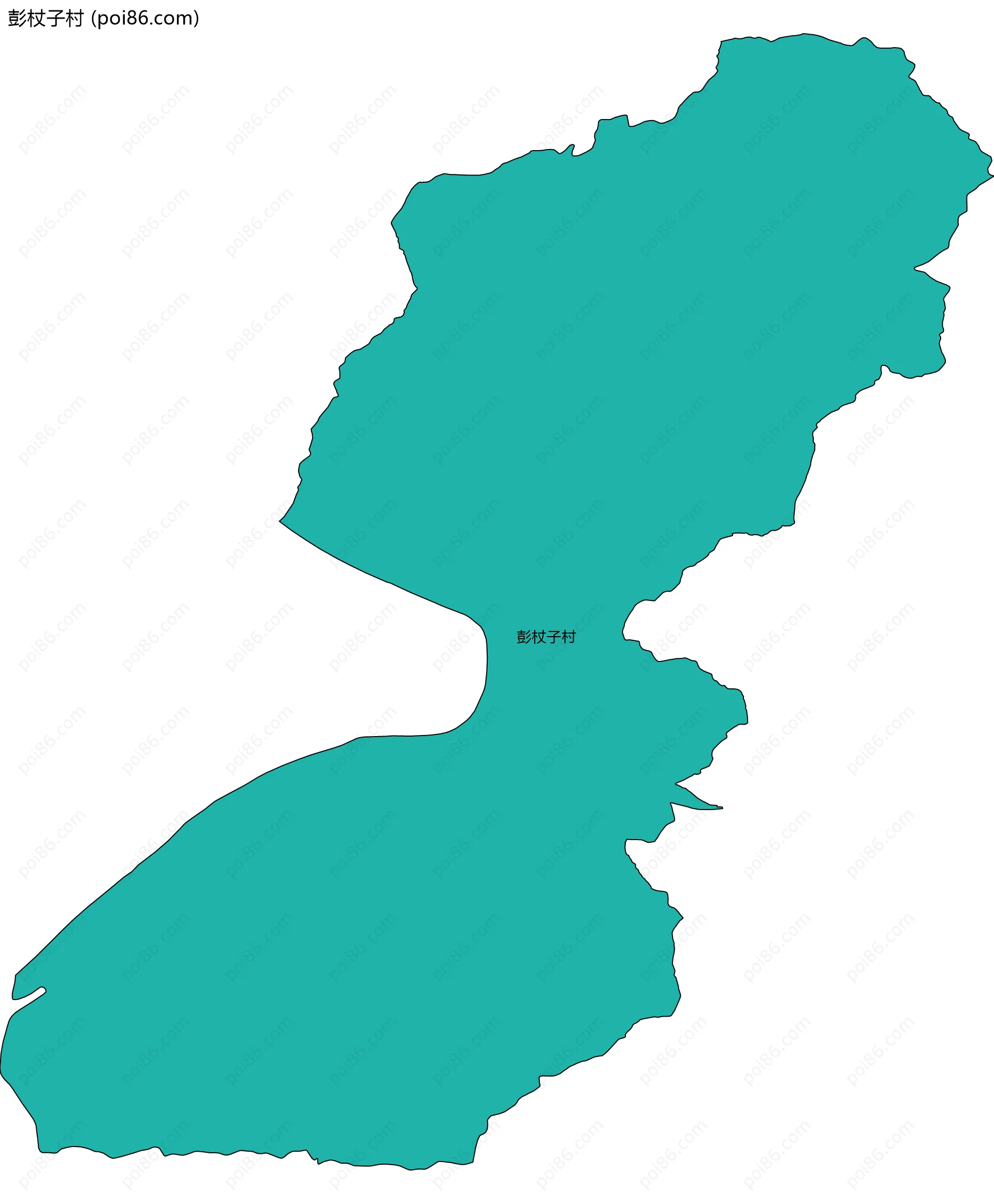 彭杖子村边界地图