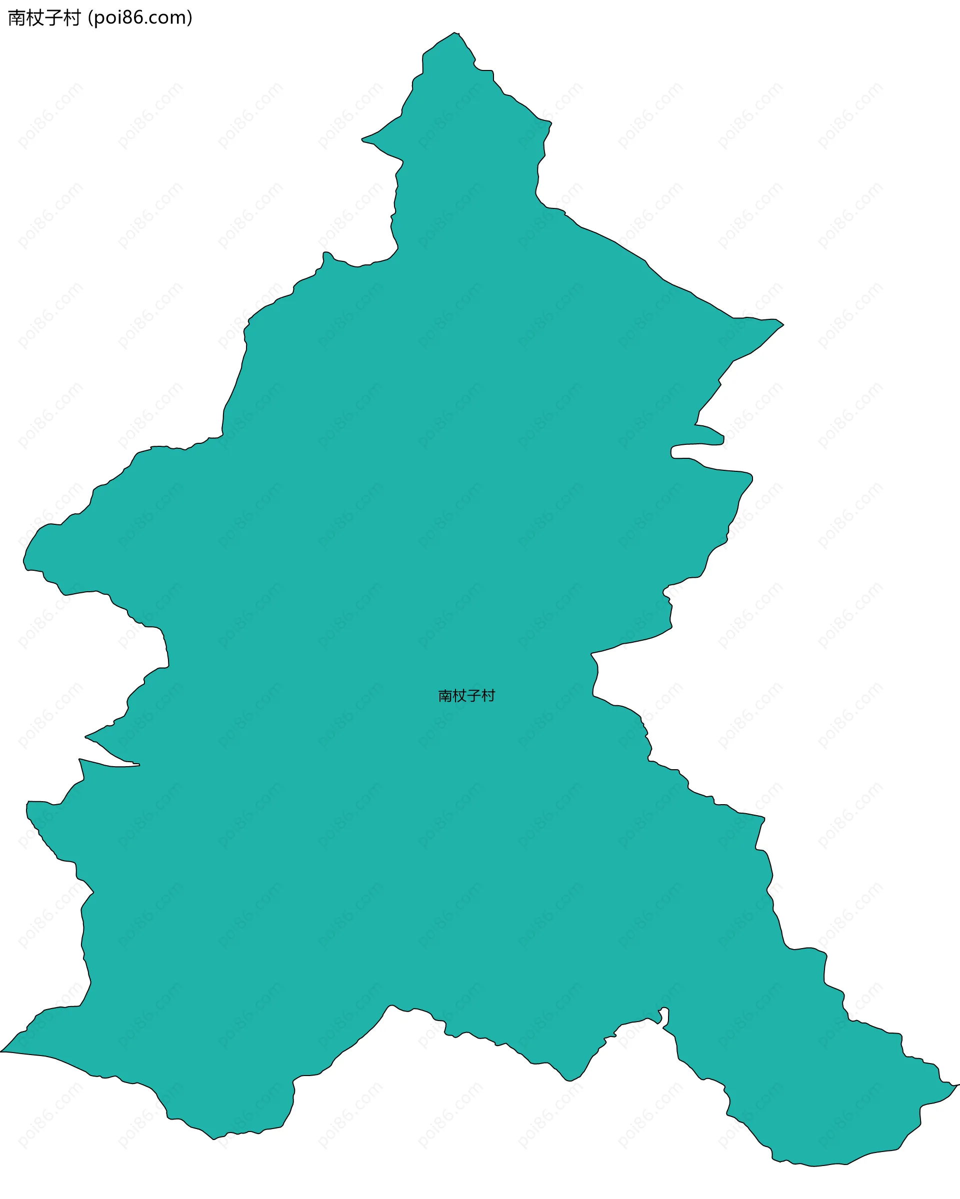 南杖子村边界地图