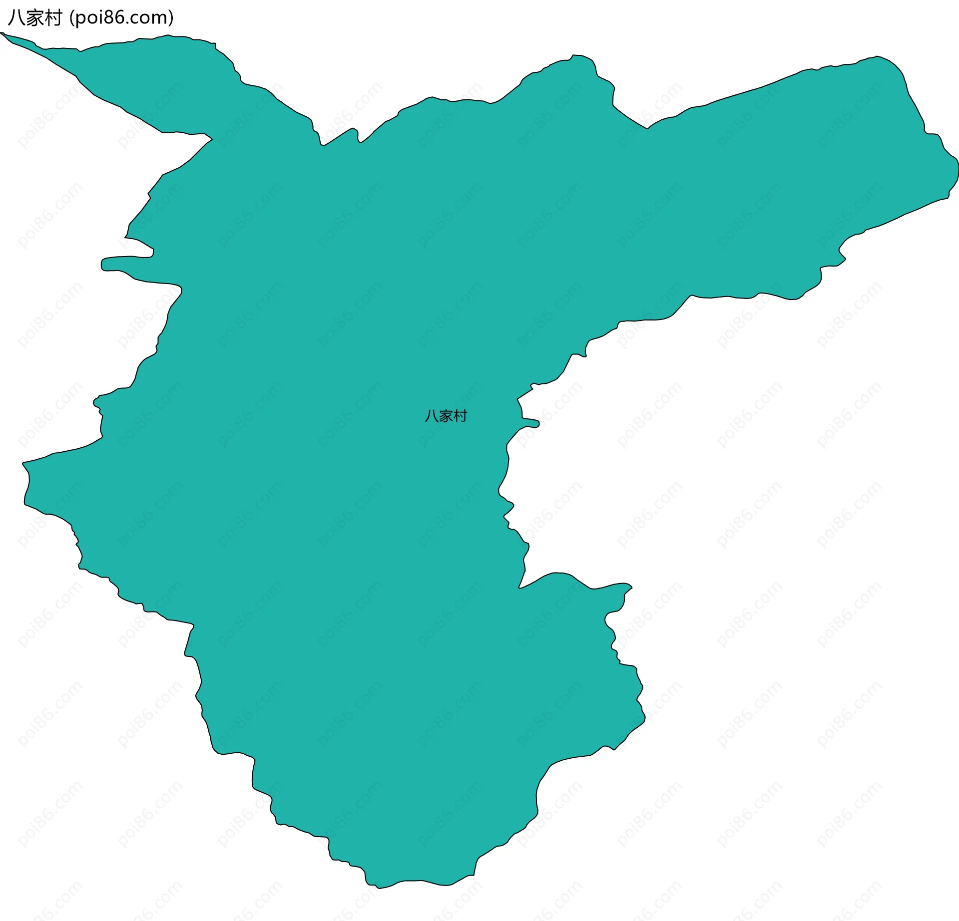 八家村边界地图