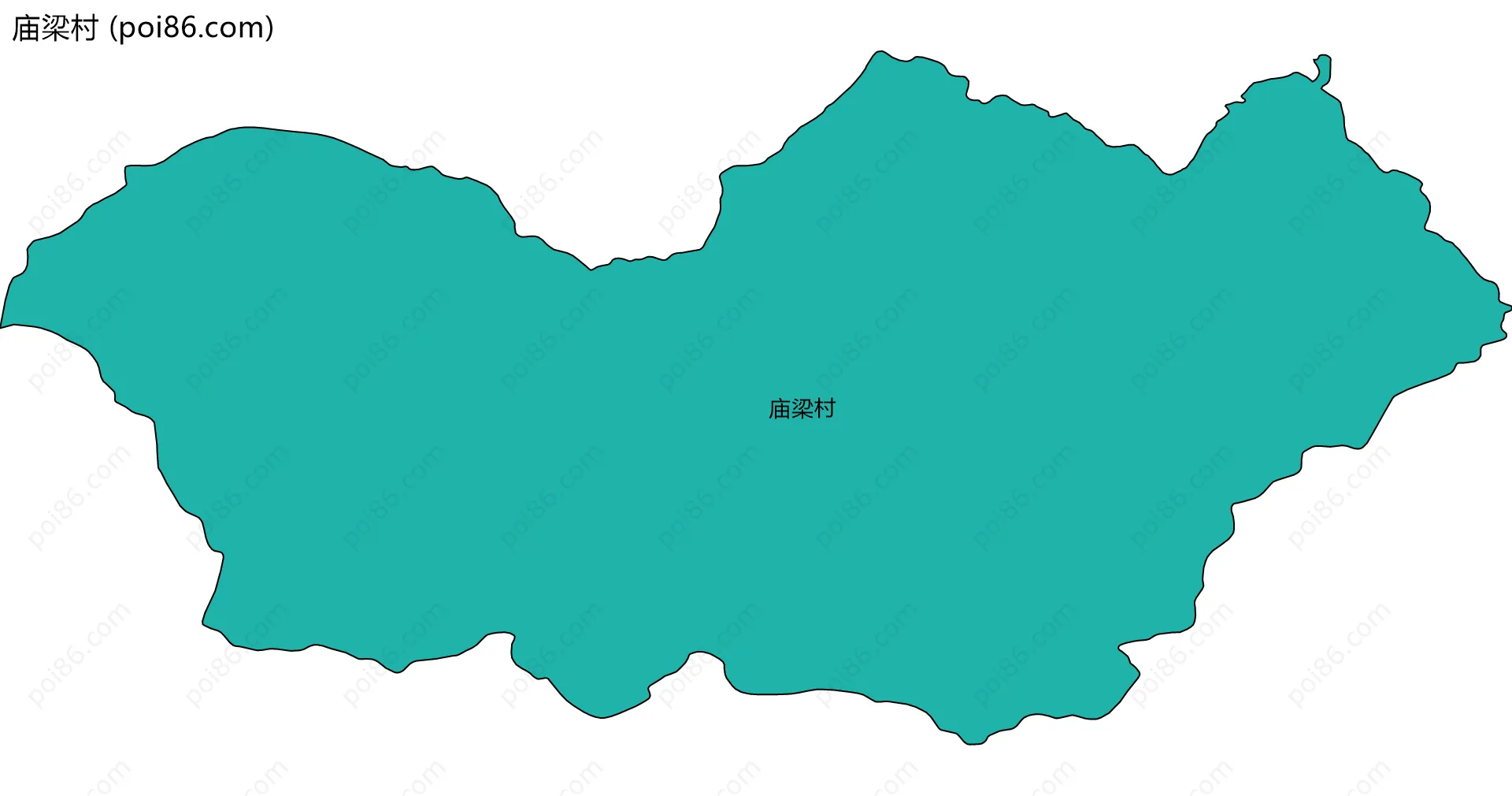 庙梁村边界地图