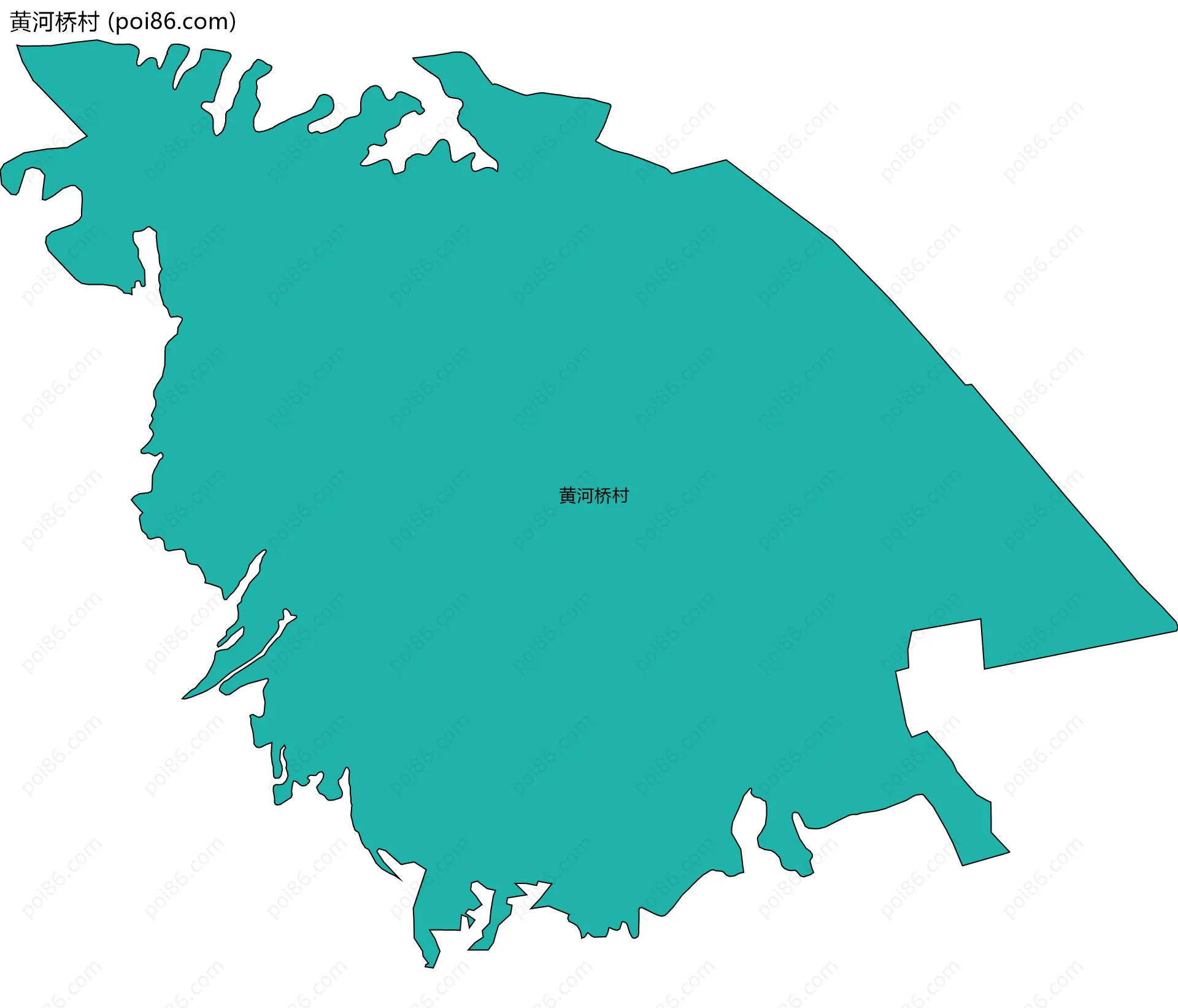黄河桥村边界地图
