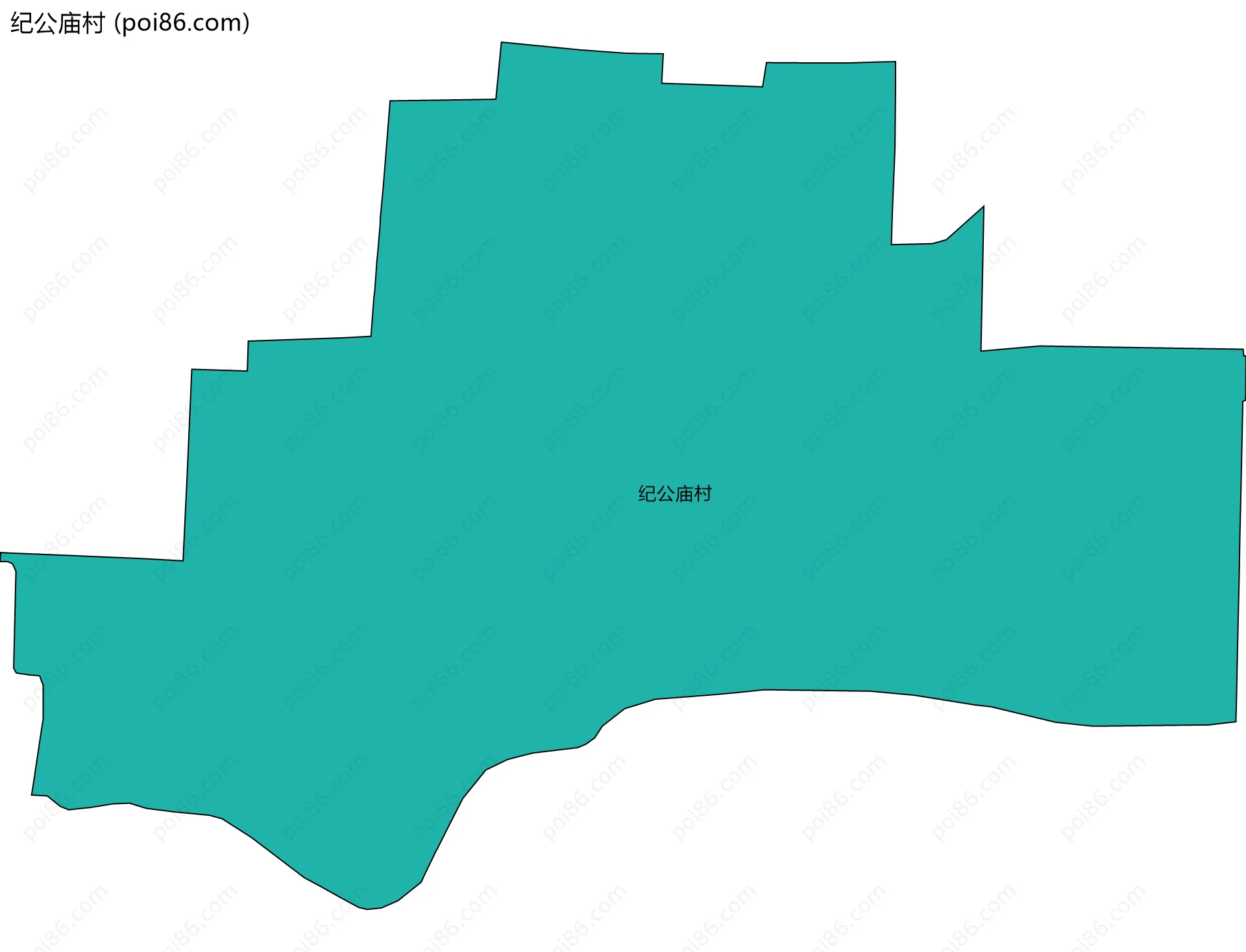 纪公庙村边界地图