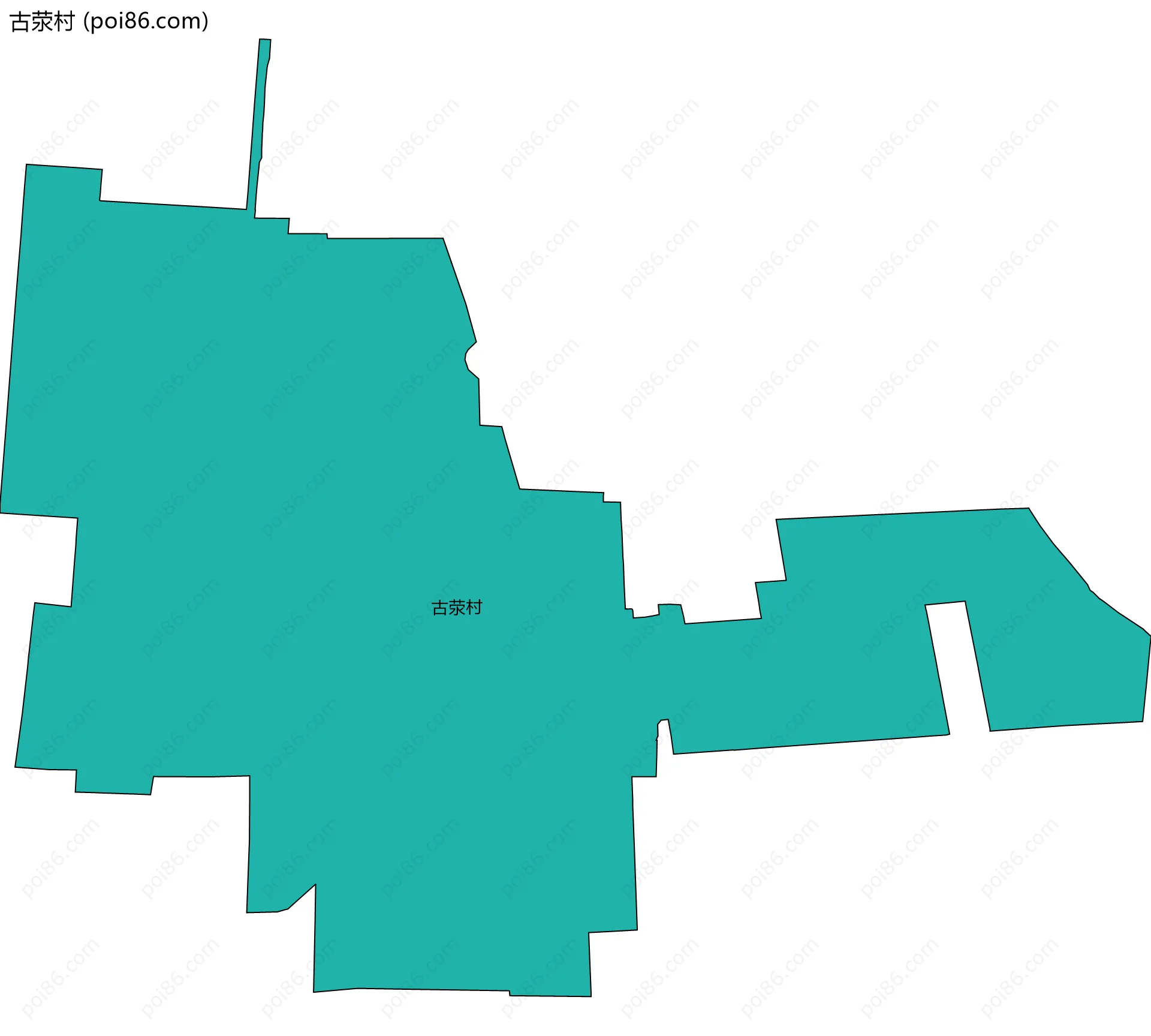 古荥村边界地图