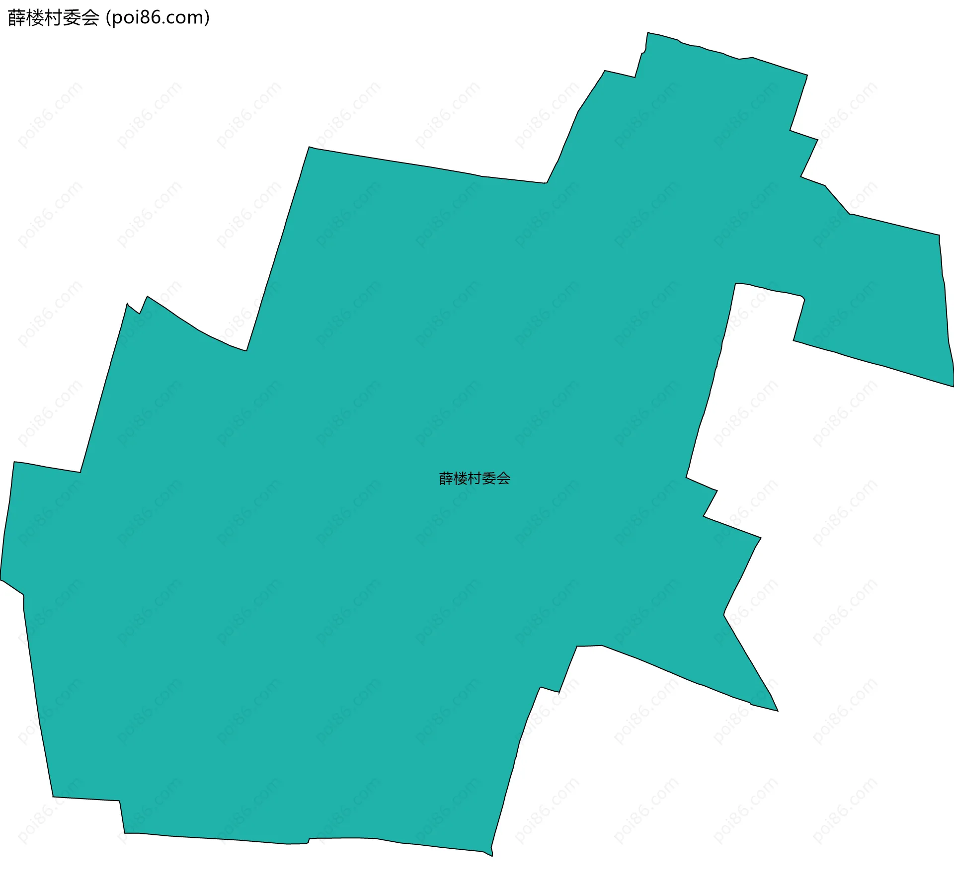 薛楼村委会边界地图