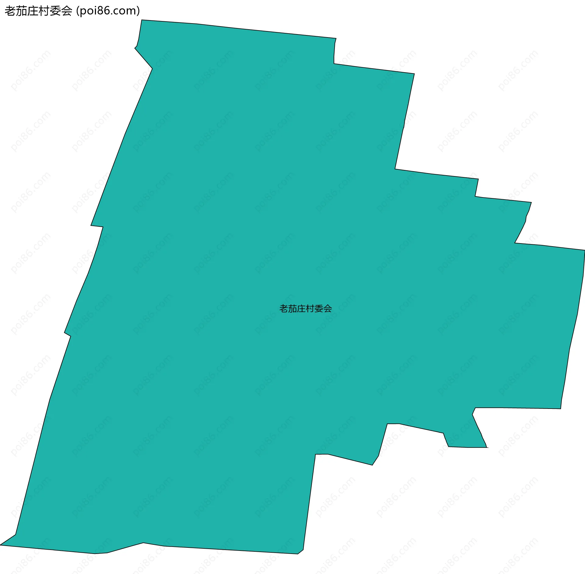 老茄庄村委会边界地图