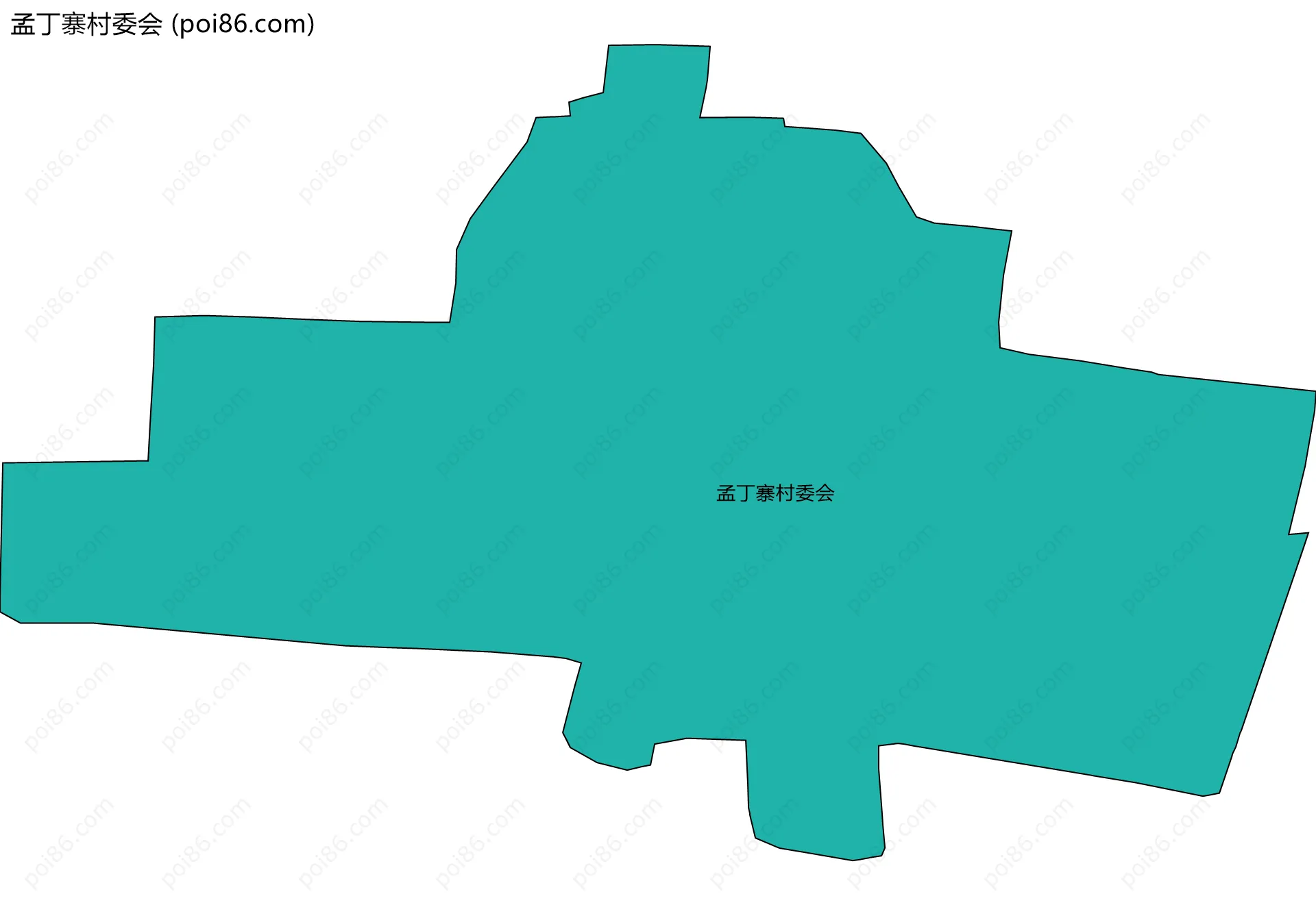 孟丁寨村委会边界地图