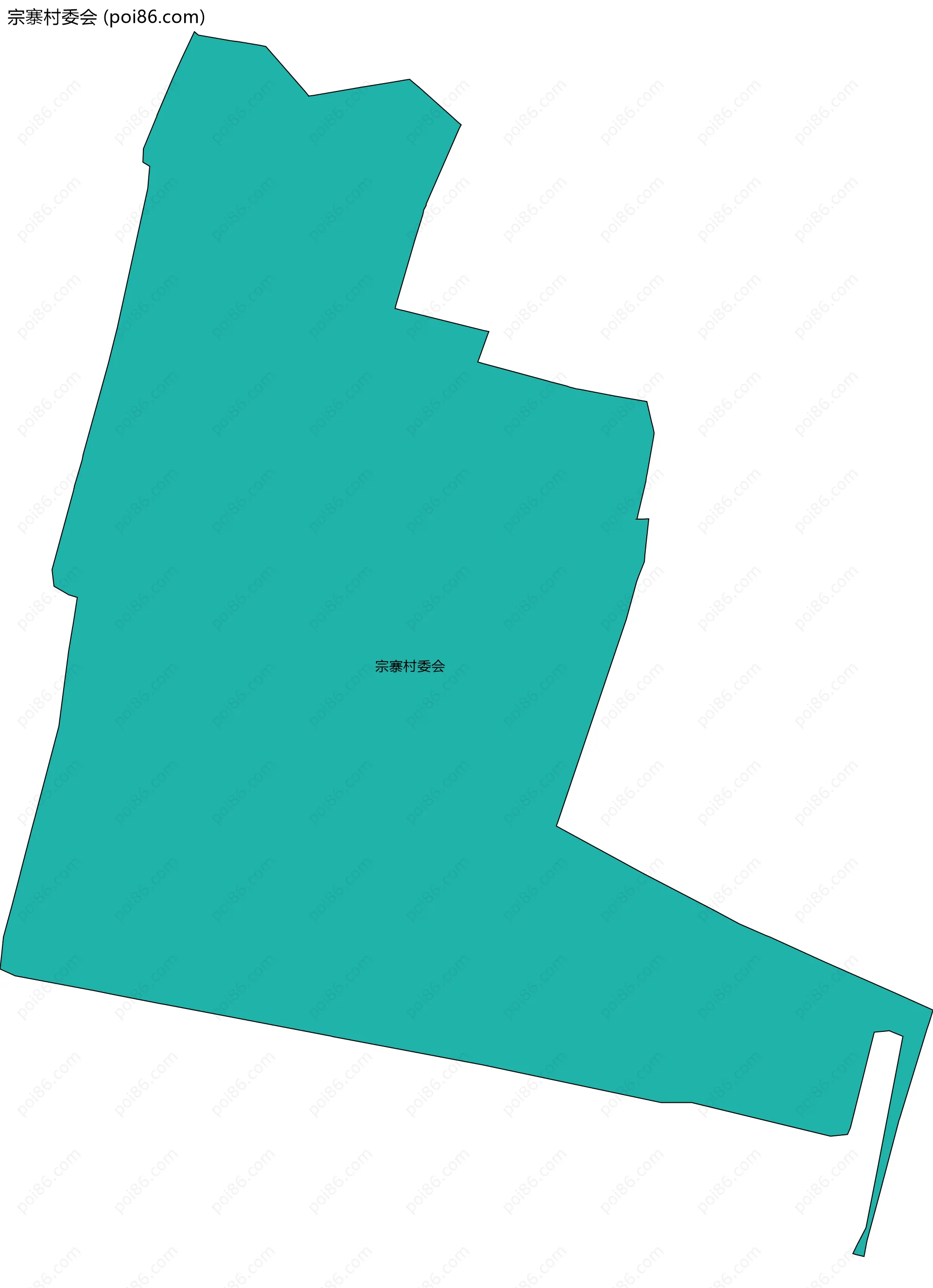 宗寨村委会边界地图