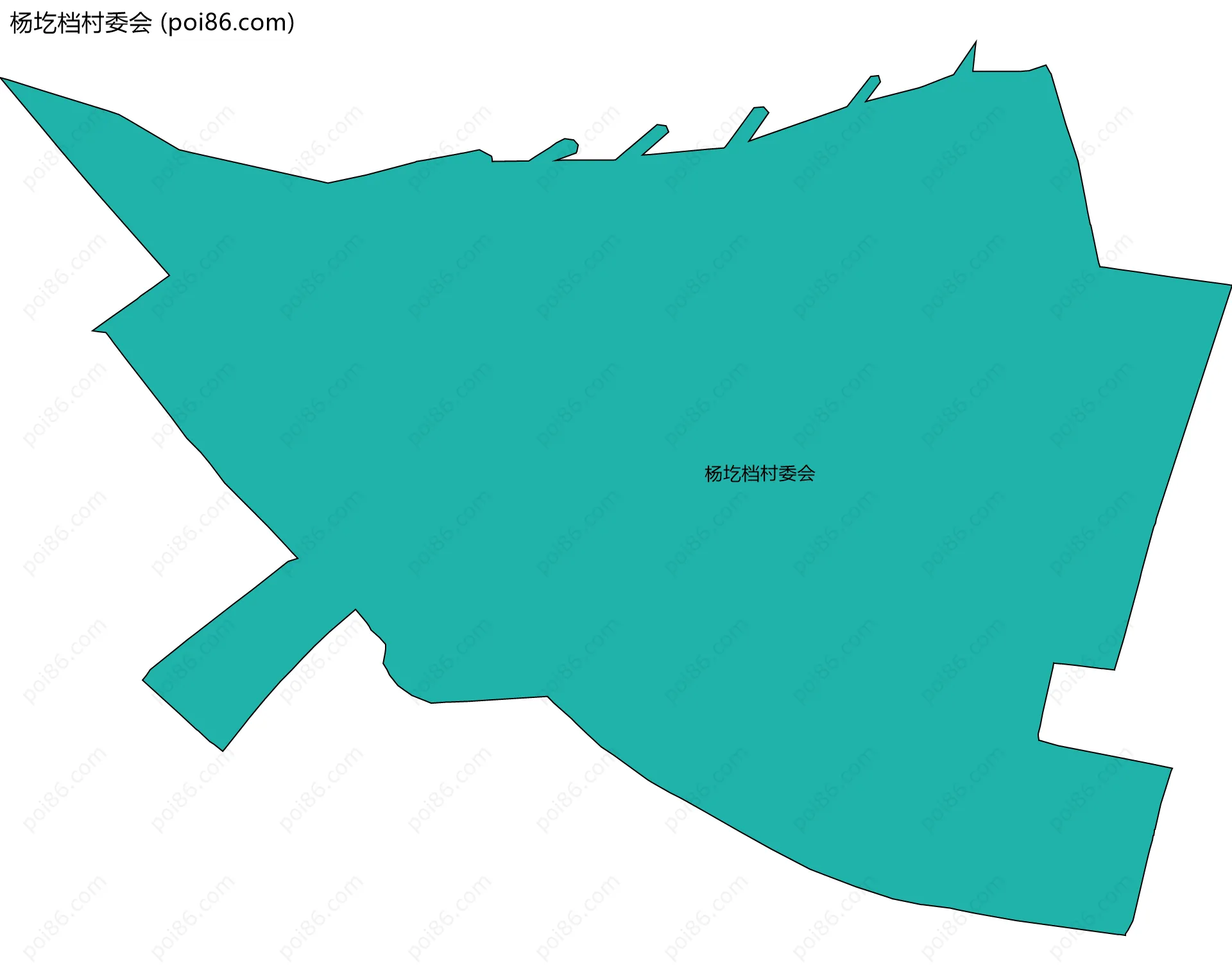 杨圪档村委会边界地图