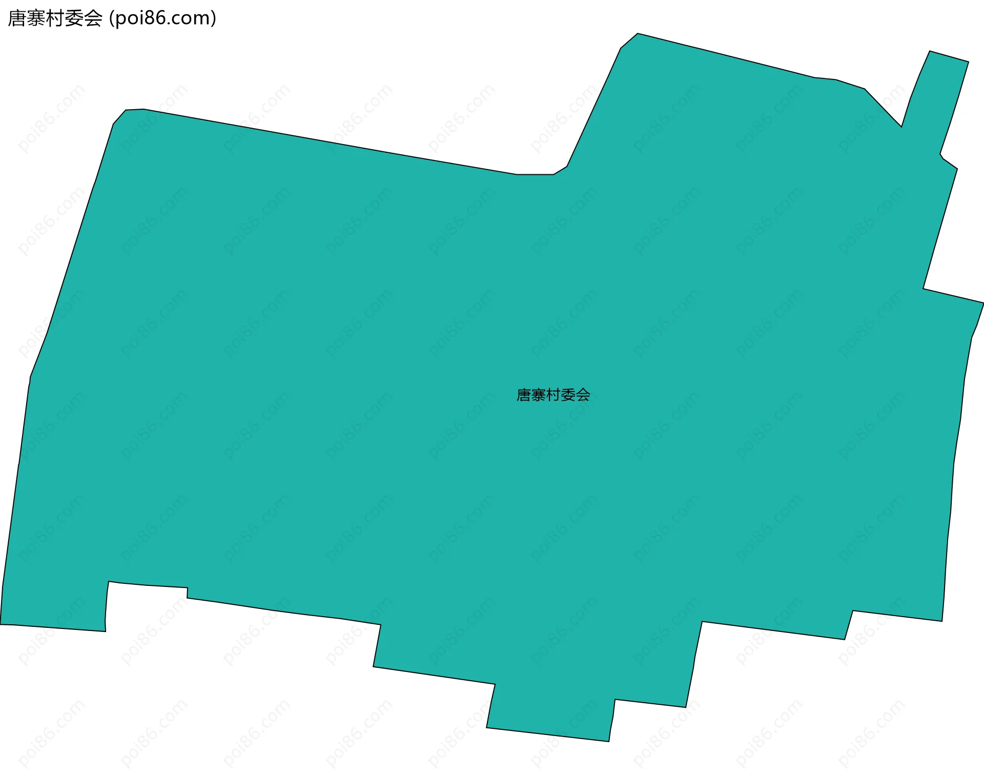 唐寨村委会边界地图