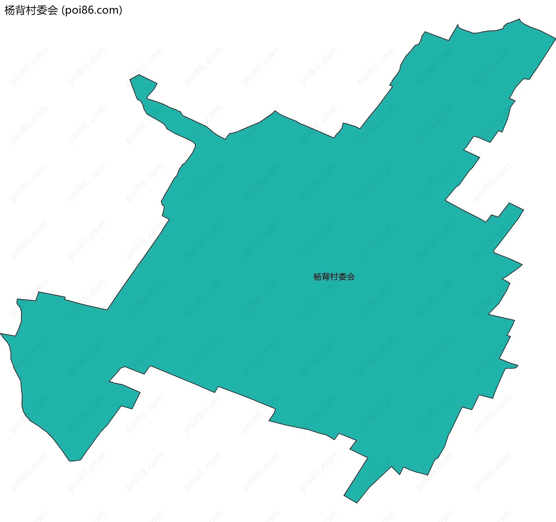 杨背村委会边界地图