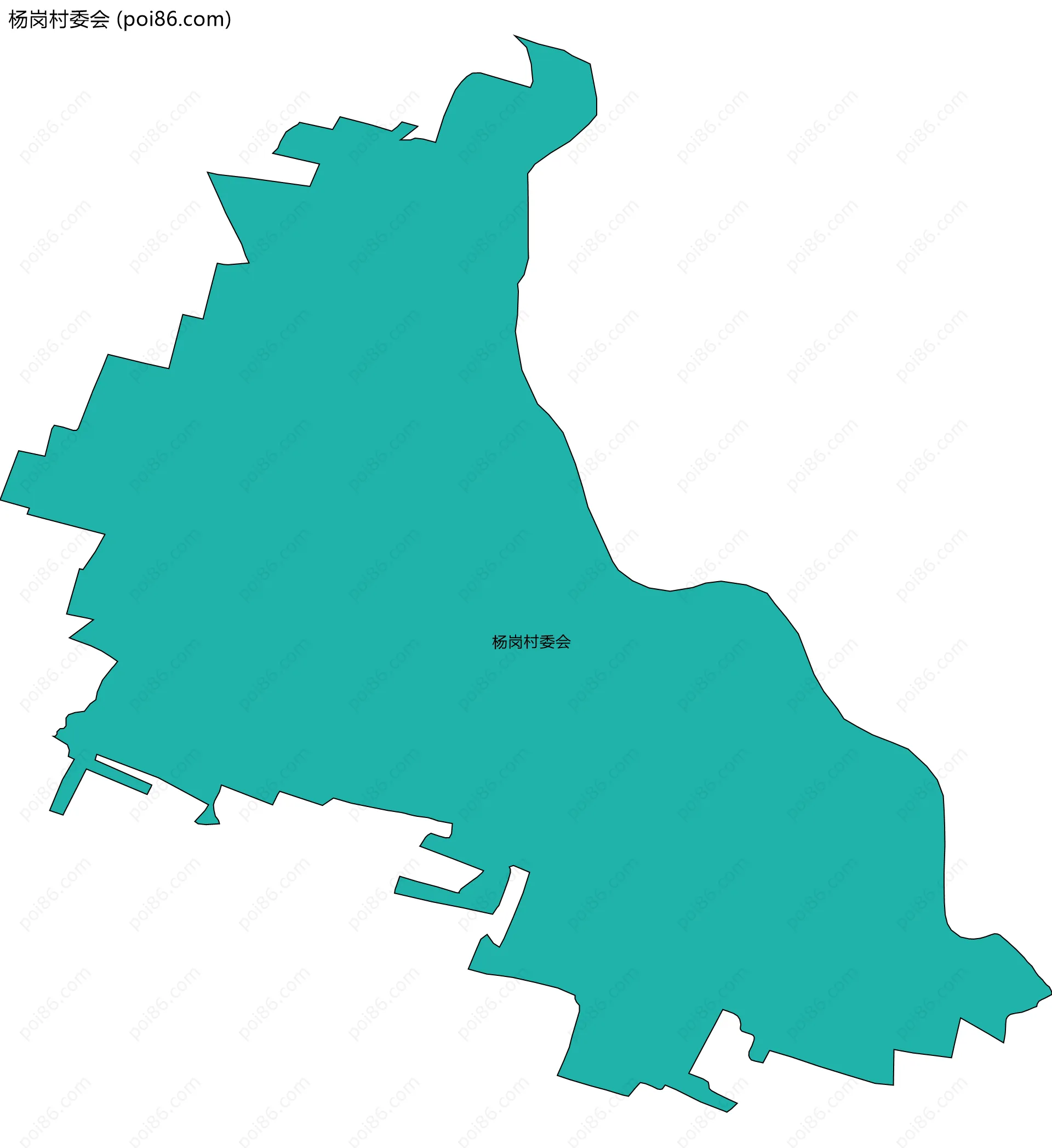 杨岗村委会边界地图