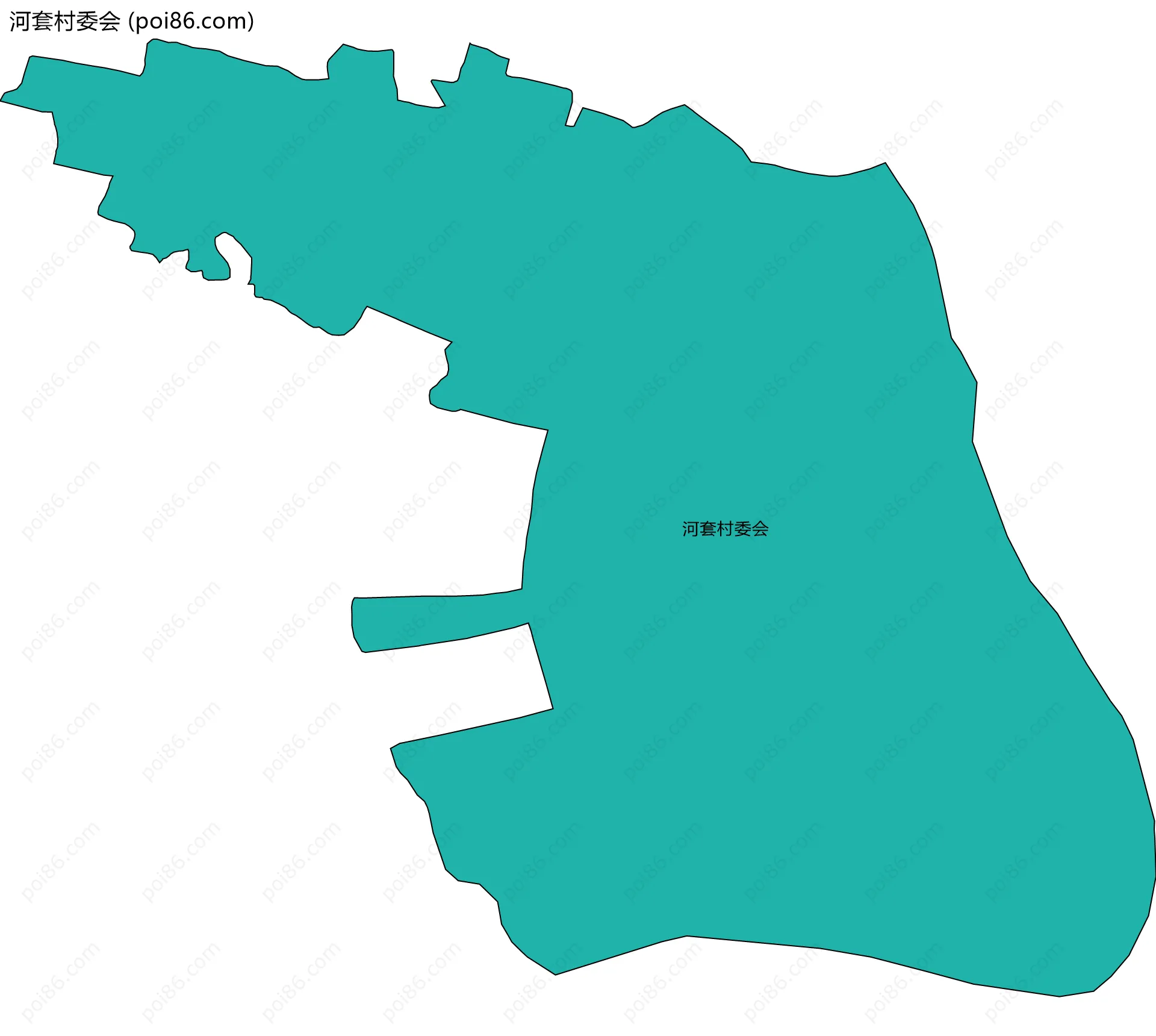 河套村委会边界地图