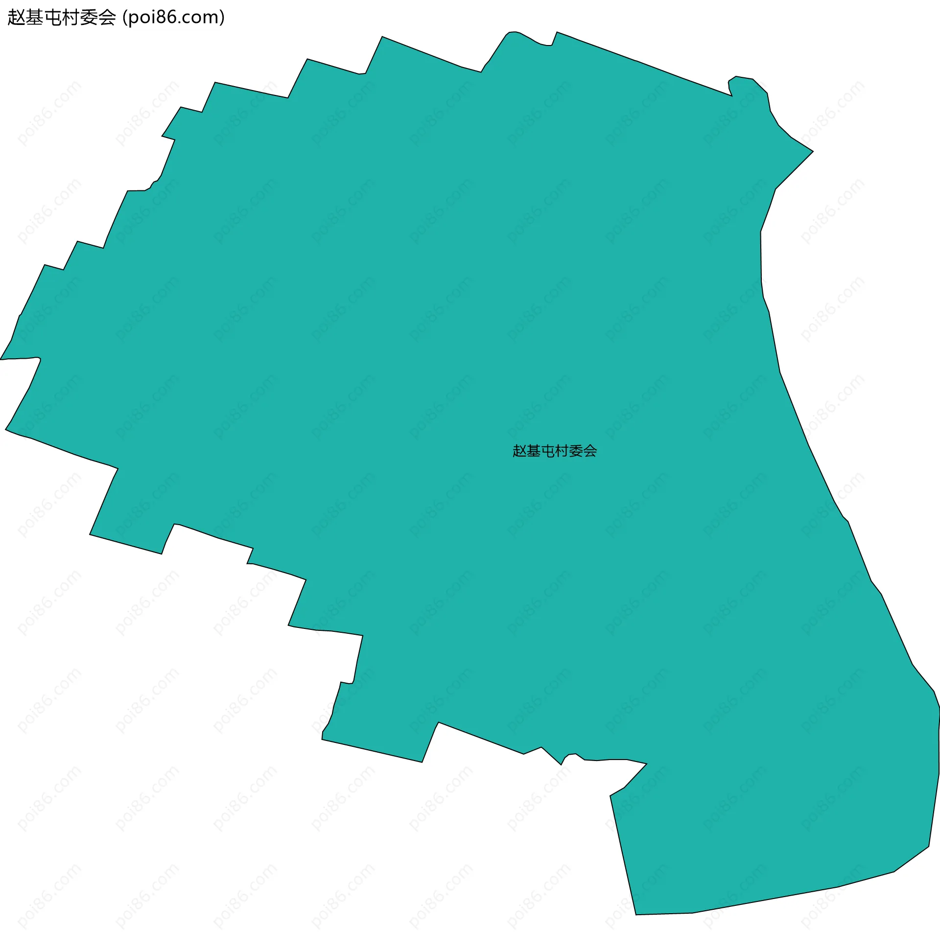 赵基屯村委会边界地图