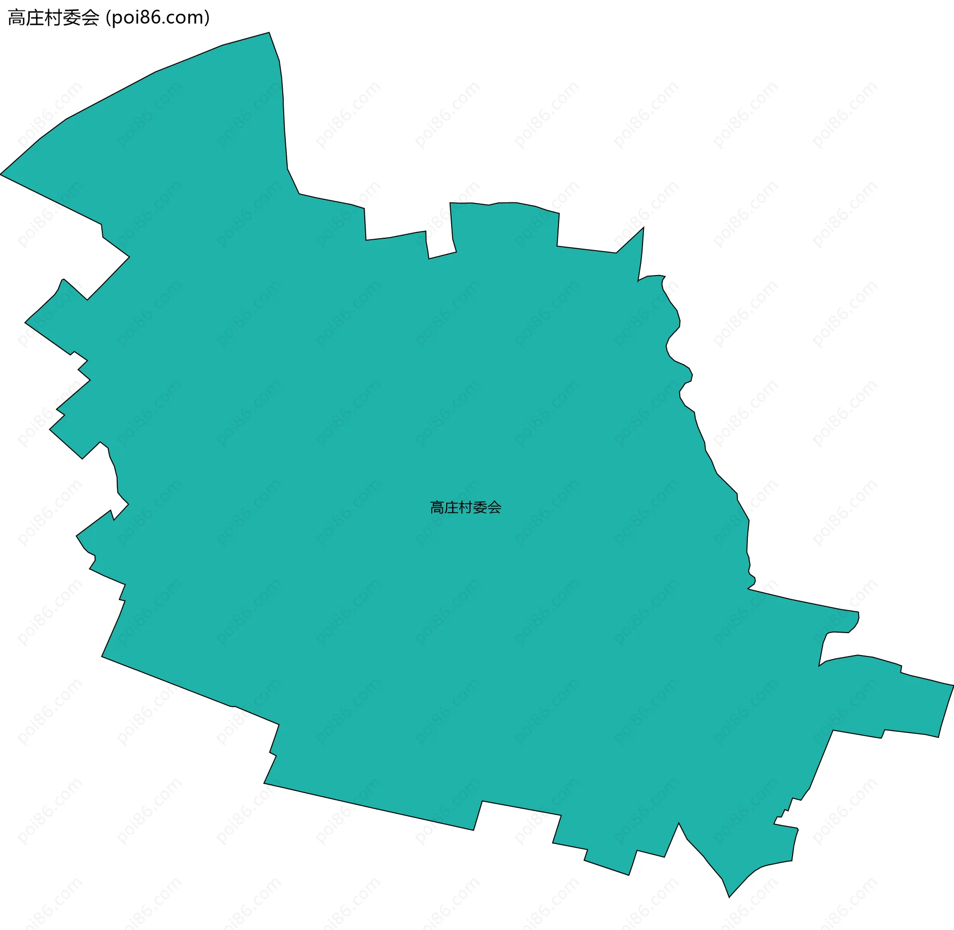 高庄村委会边界地图