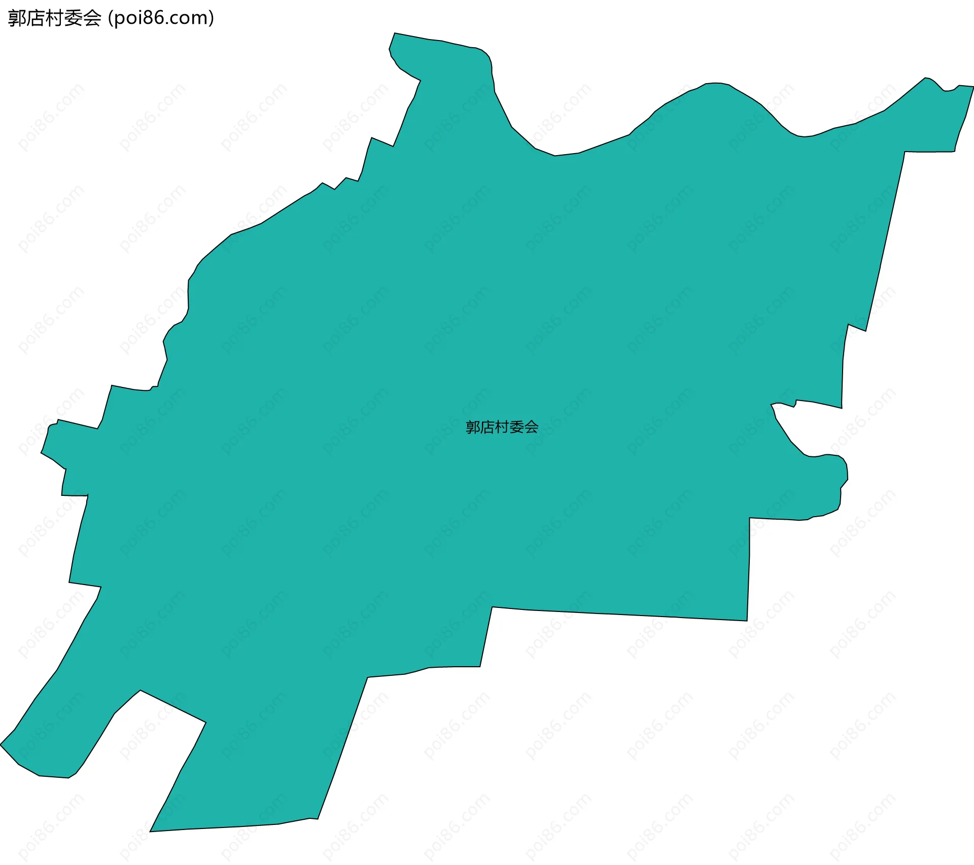郭店村委会边界地图