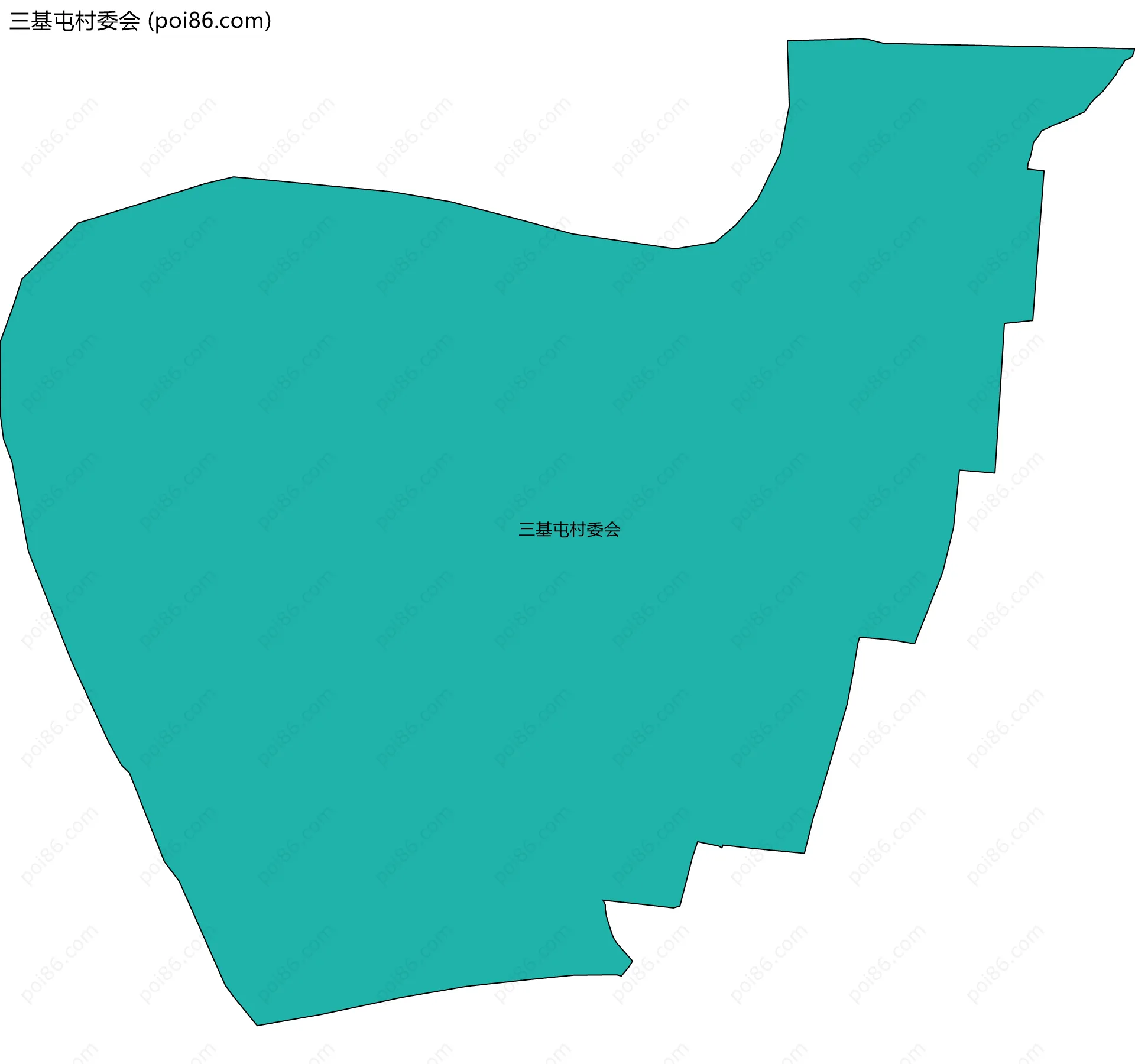 三基屯村委会边界地图