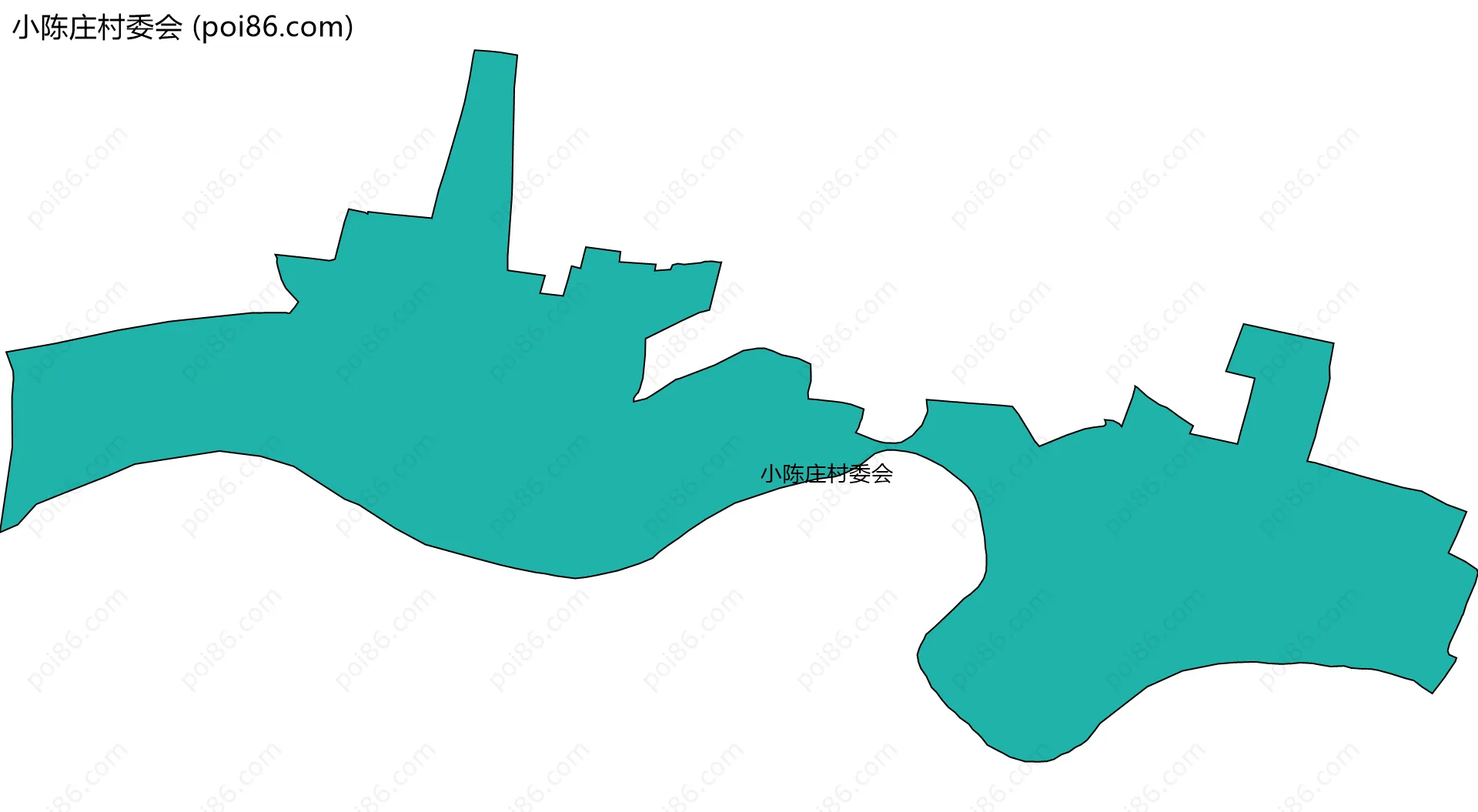 小陈庄村委会边界地图