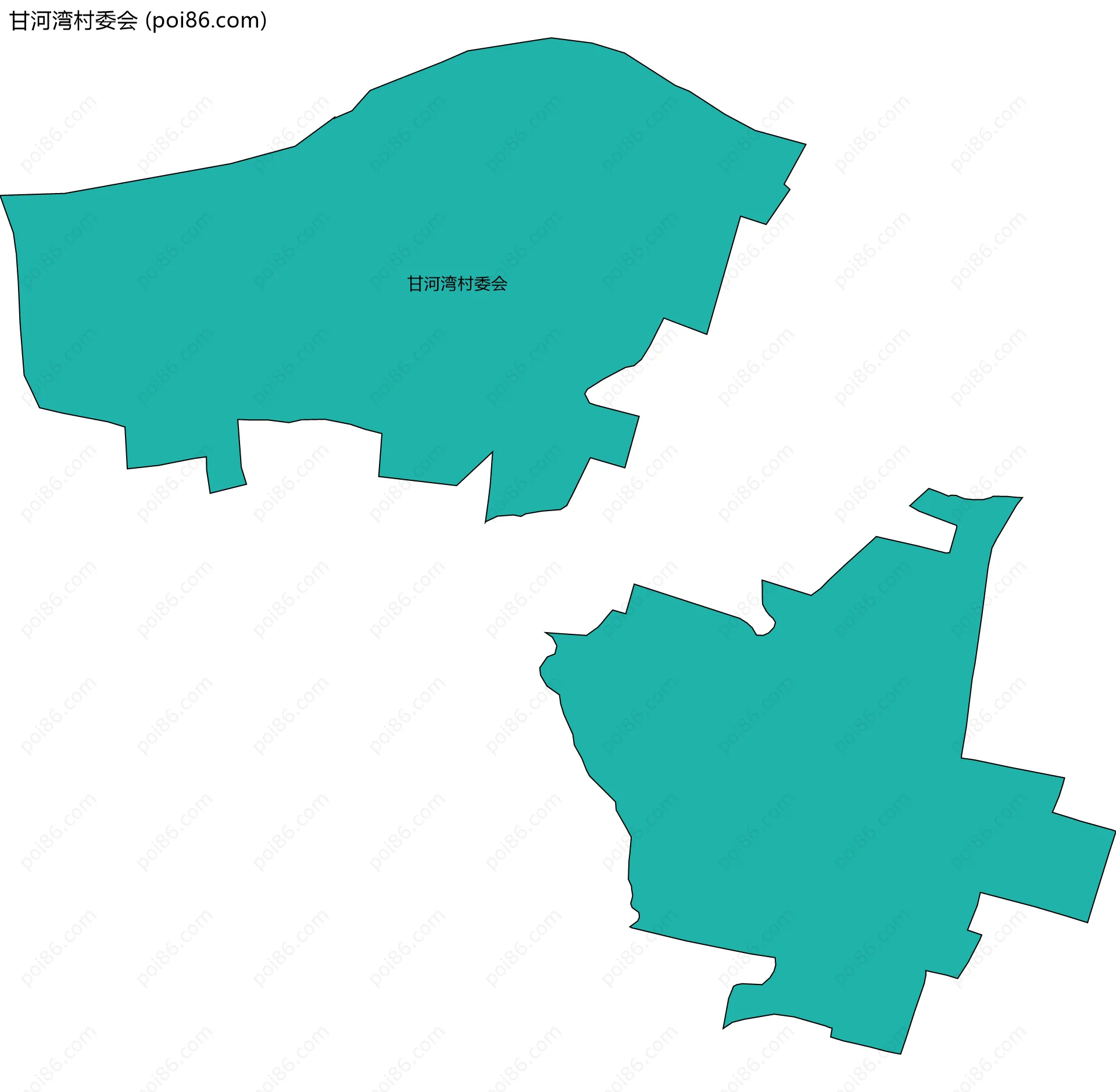 甘河湾村委会边界地图