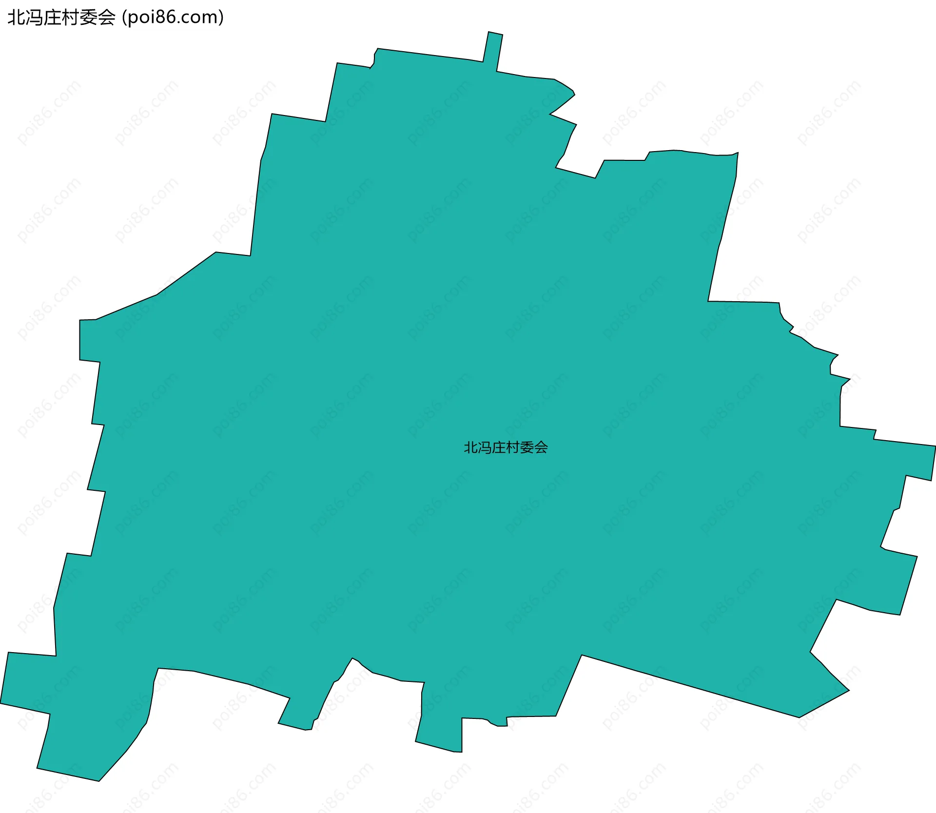 北冯庄村委会边界地图