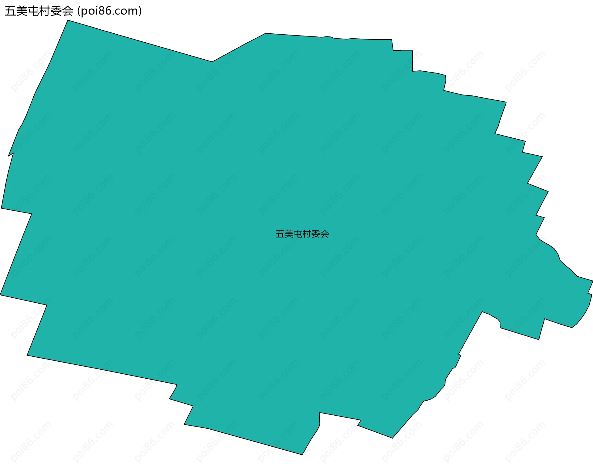 五美屯村委会边界地图