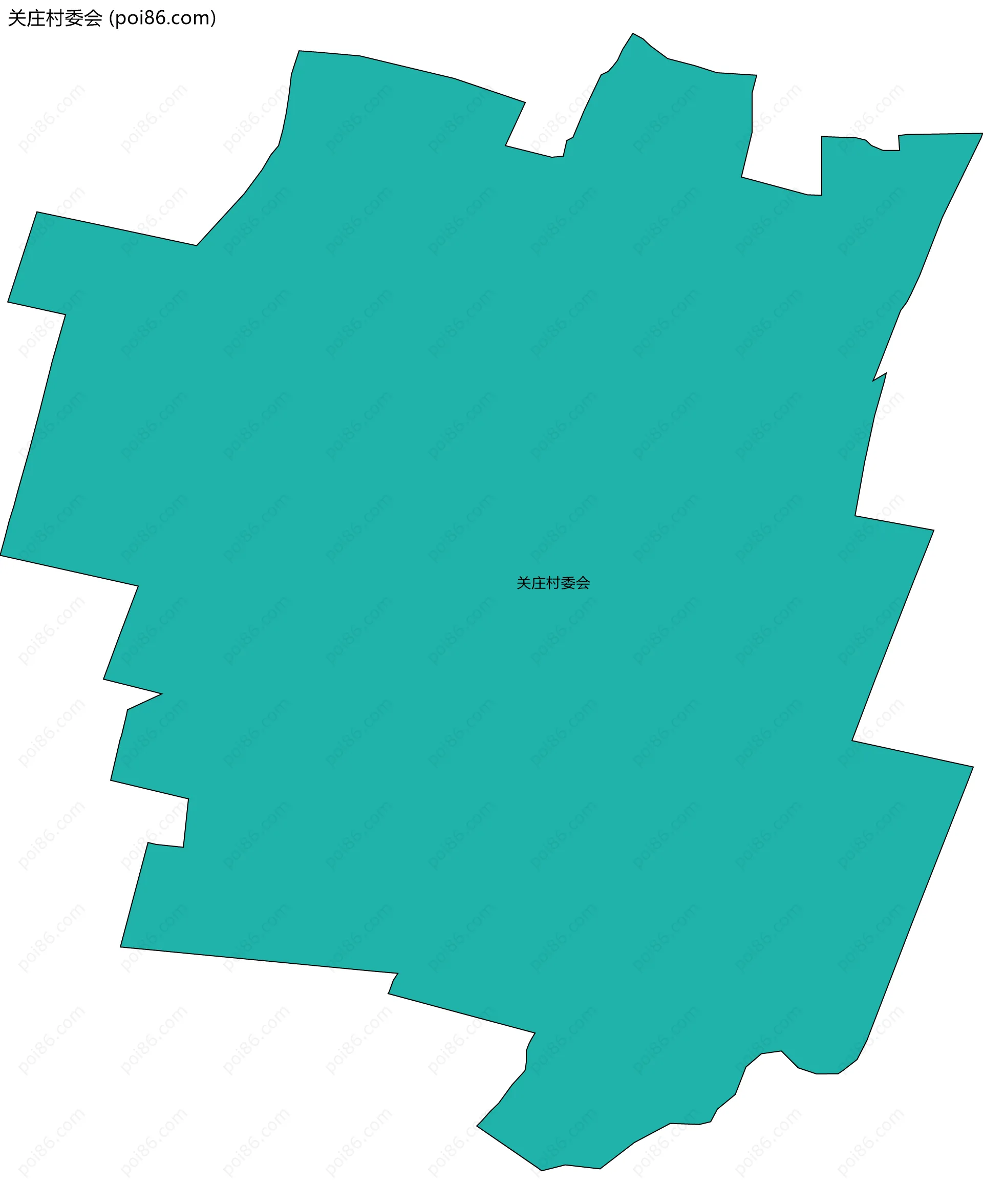 关庄村委会边界地图