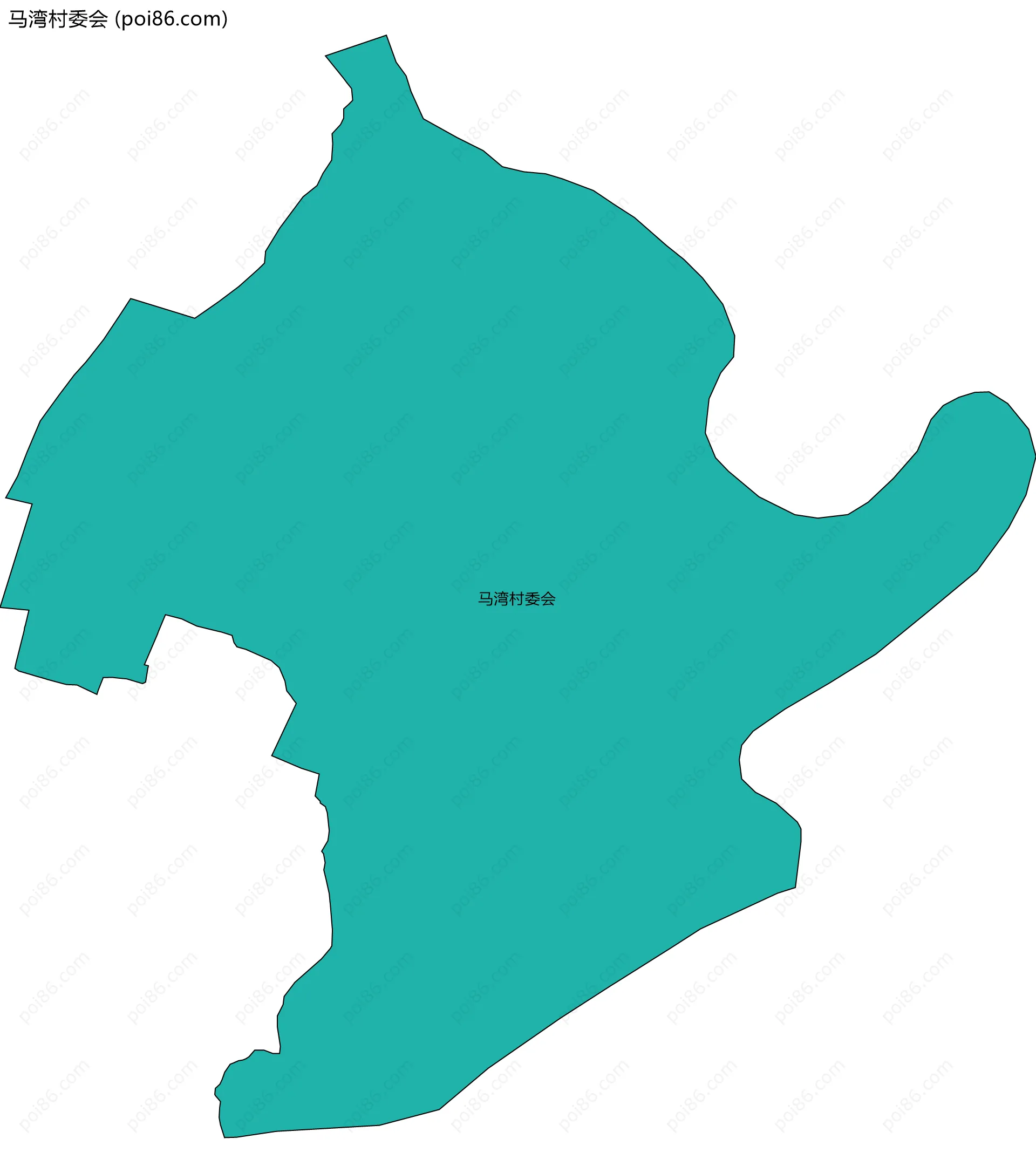 马湾村委会边界地图