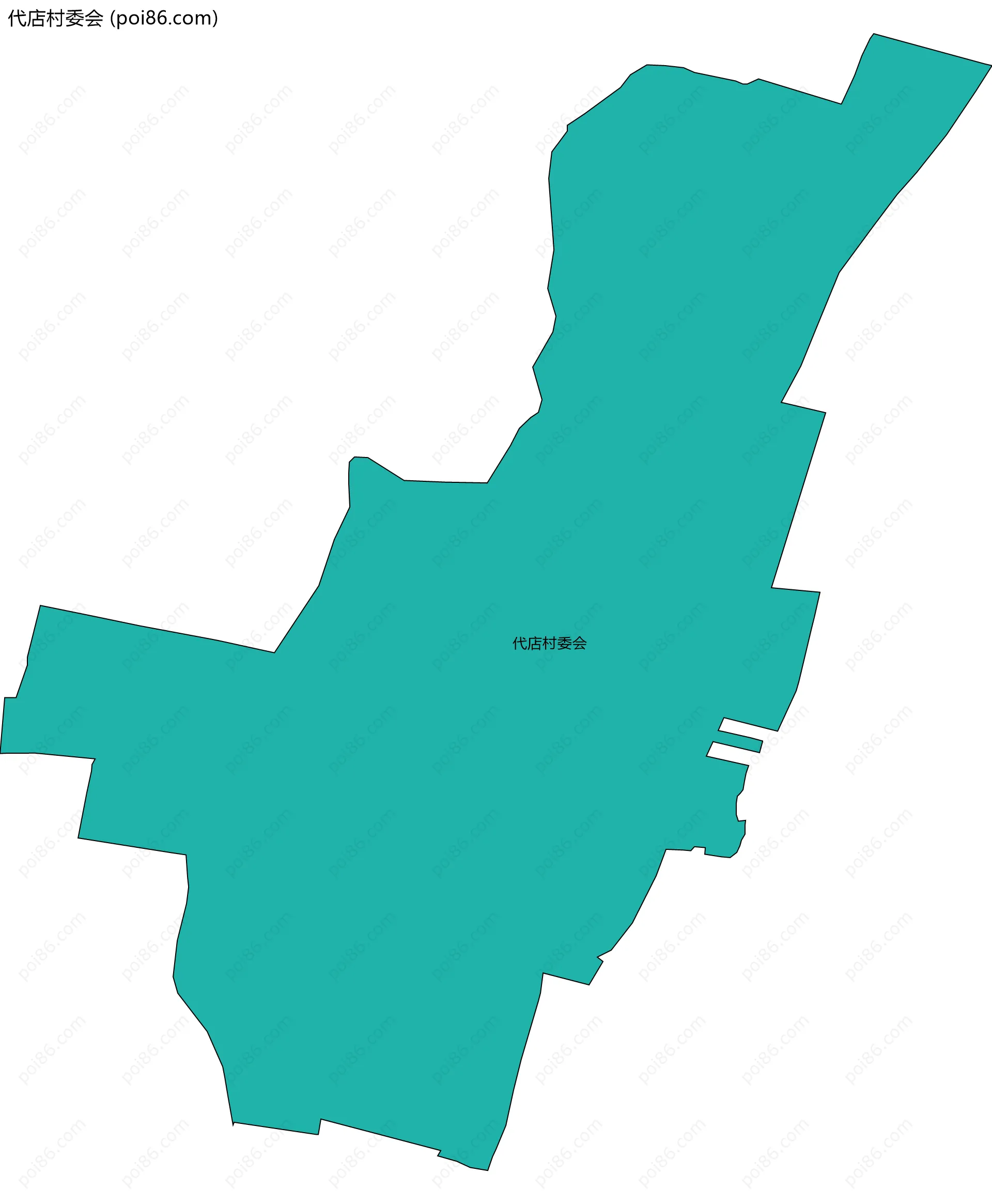 代店村委会边界地图