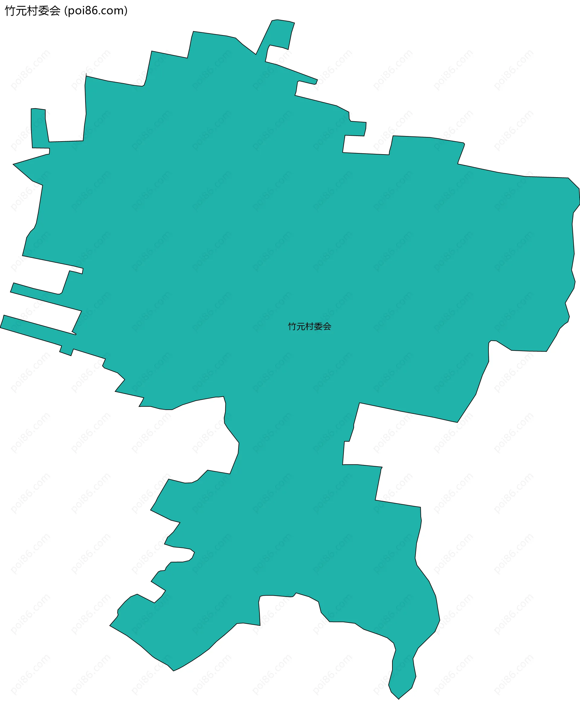 竹元村委会边界地图