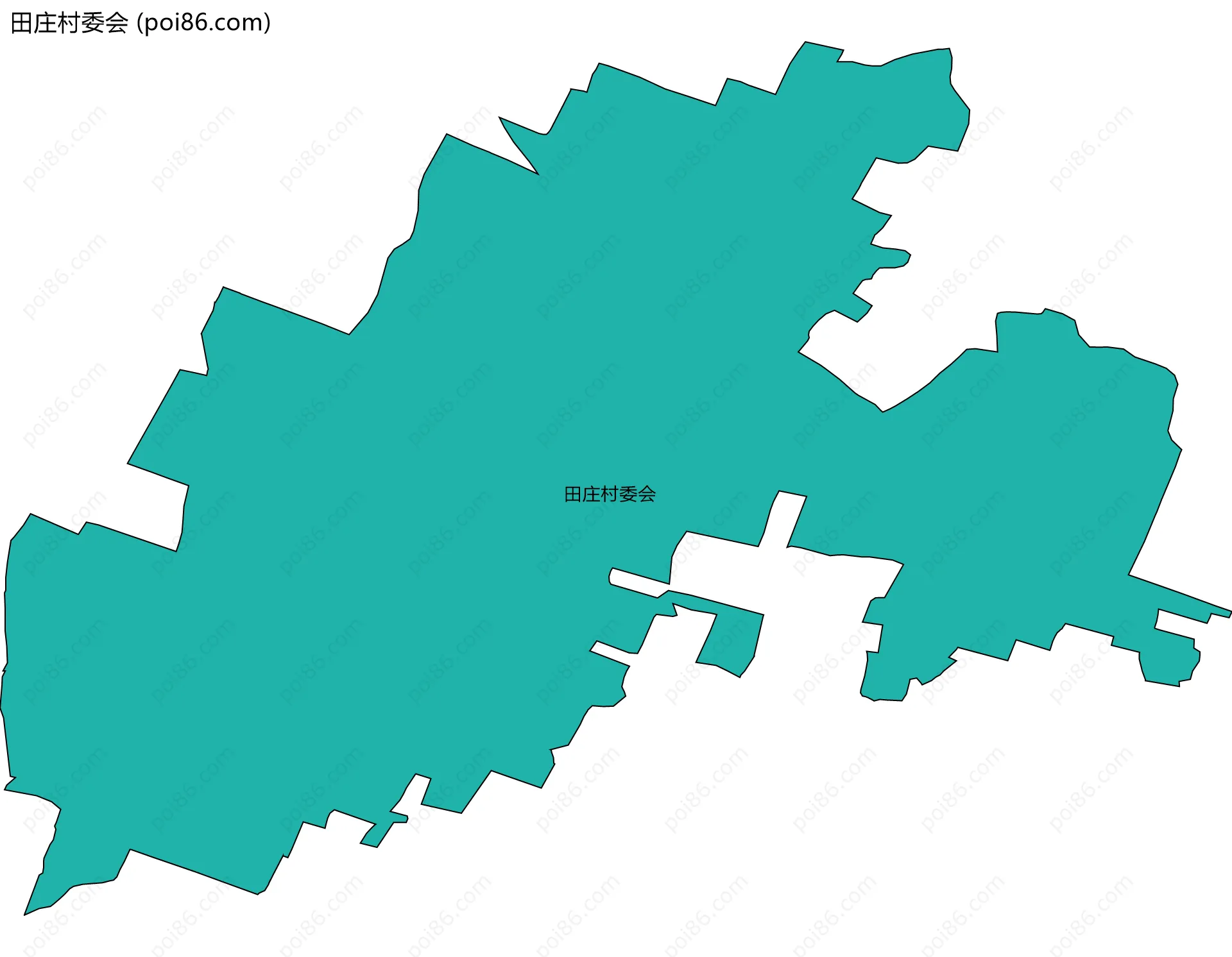 田庄村委会边界地图