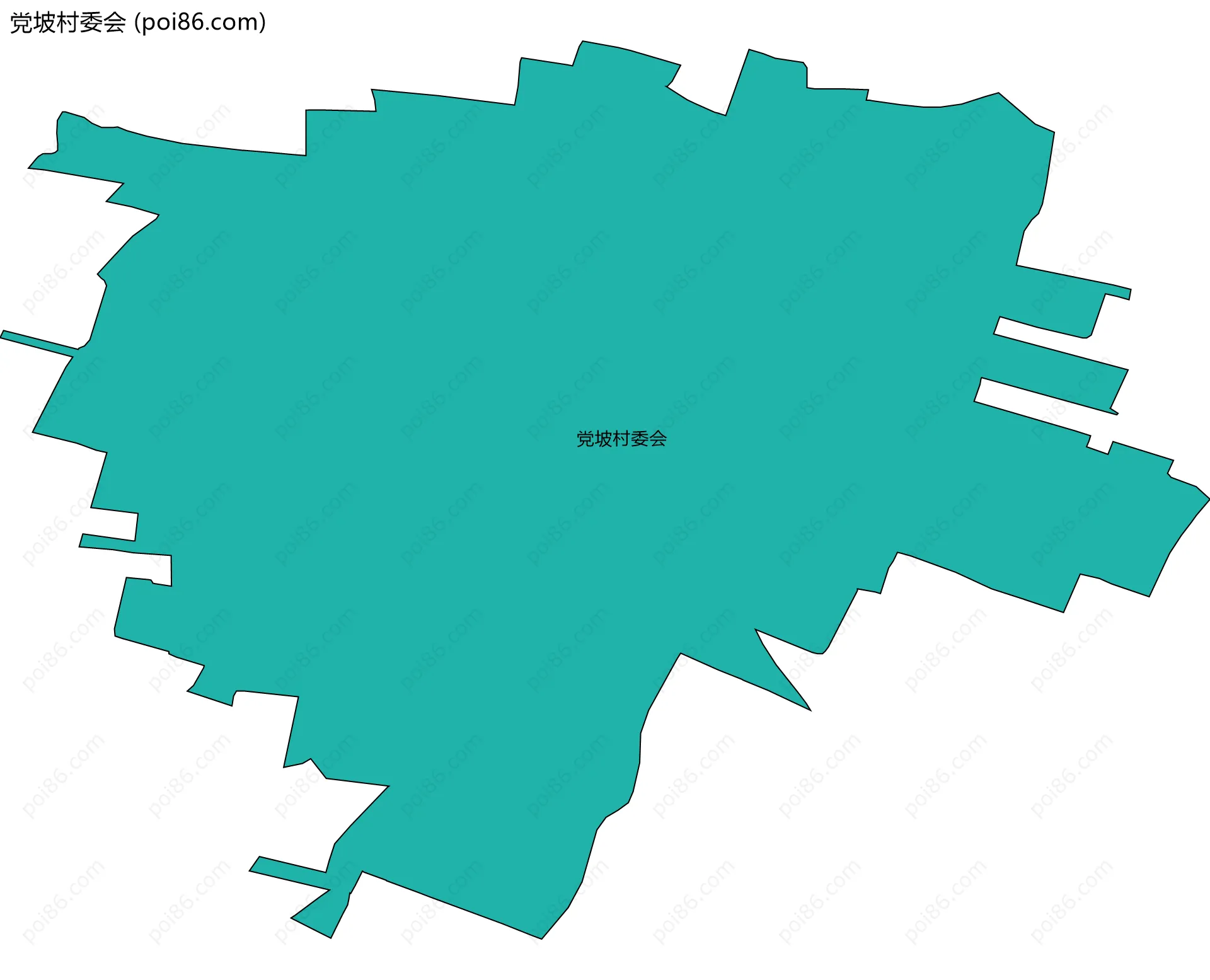 党坡村委会边界地图