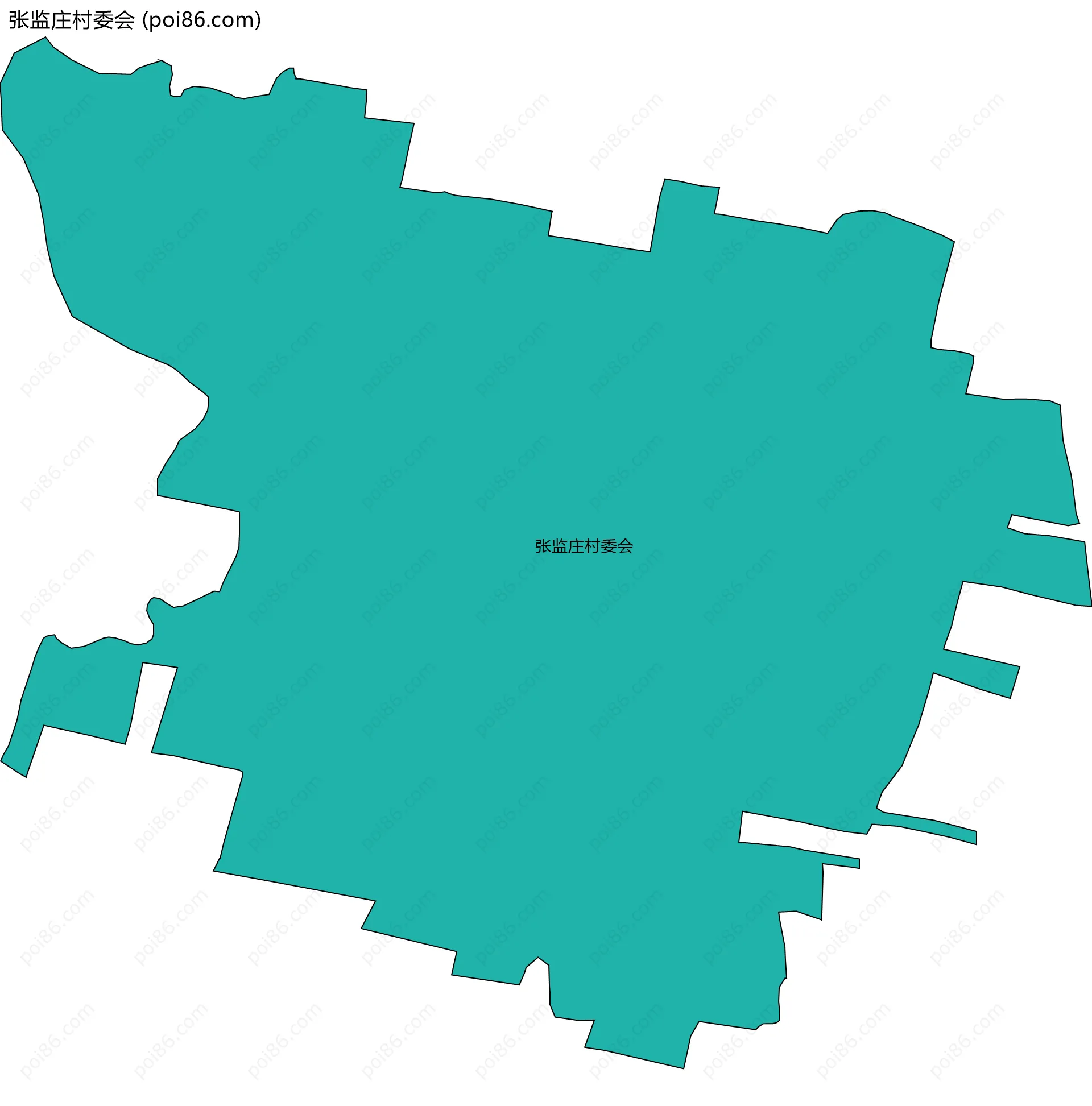 张监庄村委会边界地图