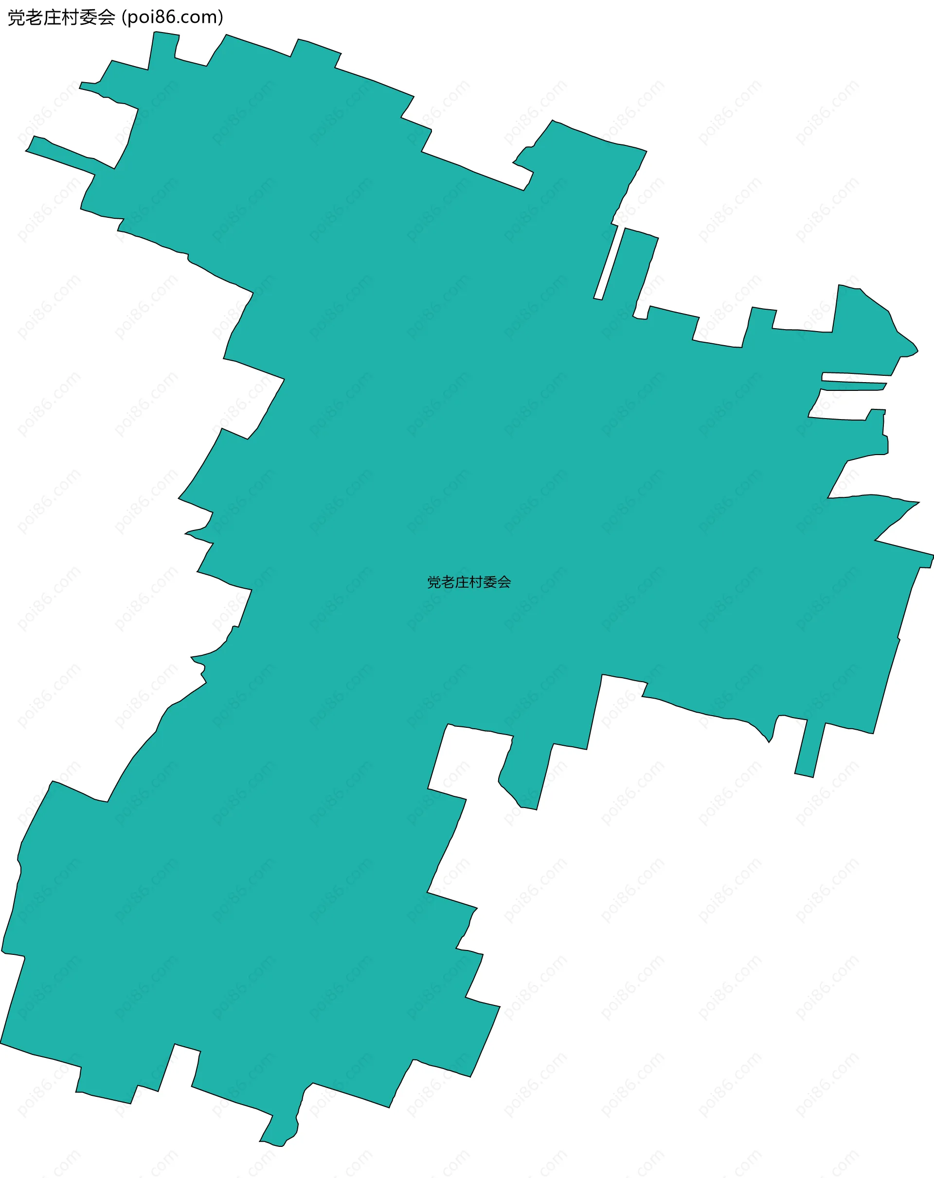 党老庄村委会边界地图